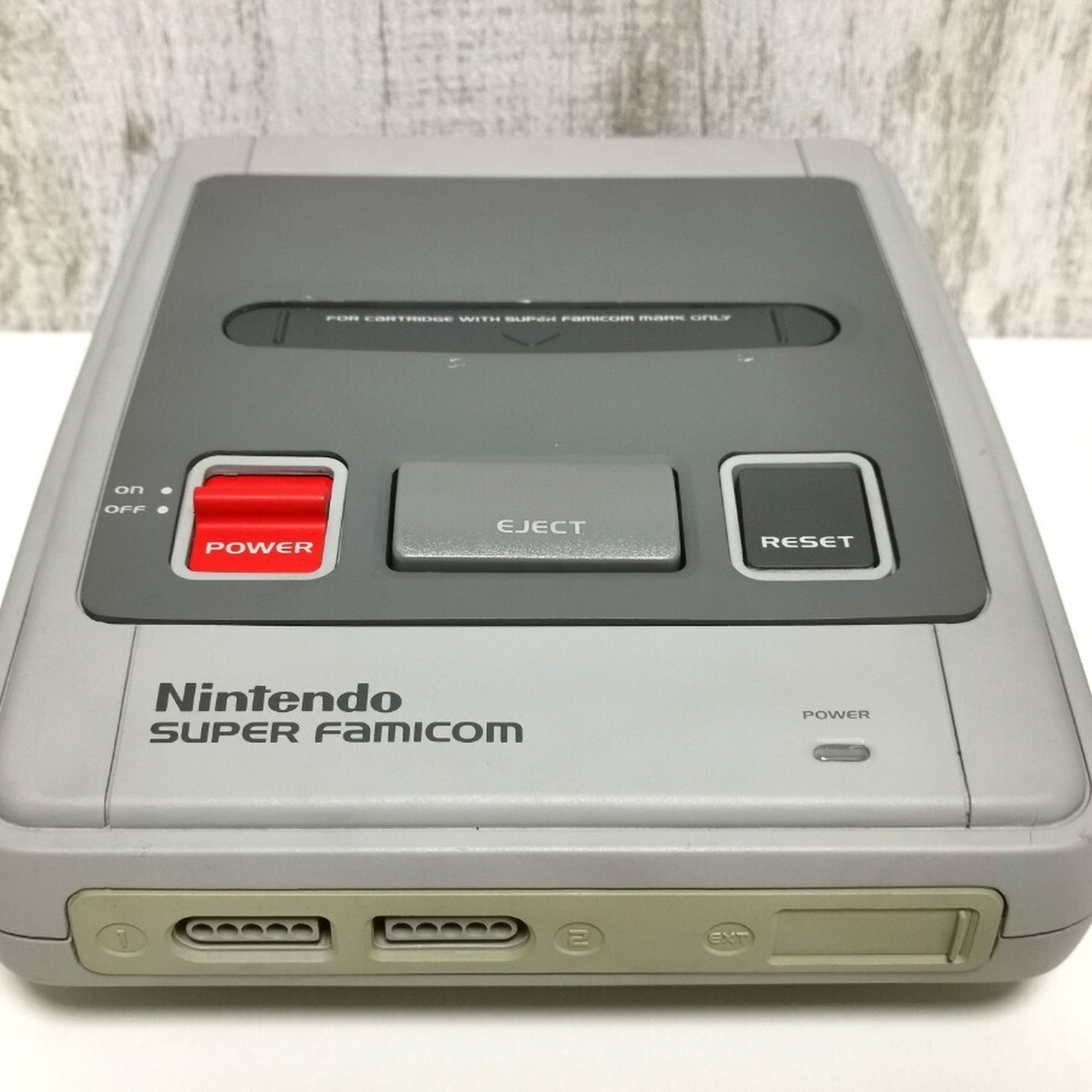 Front view of the Super Famicom prototype.