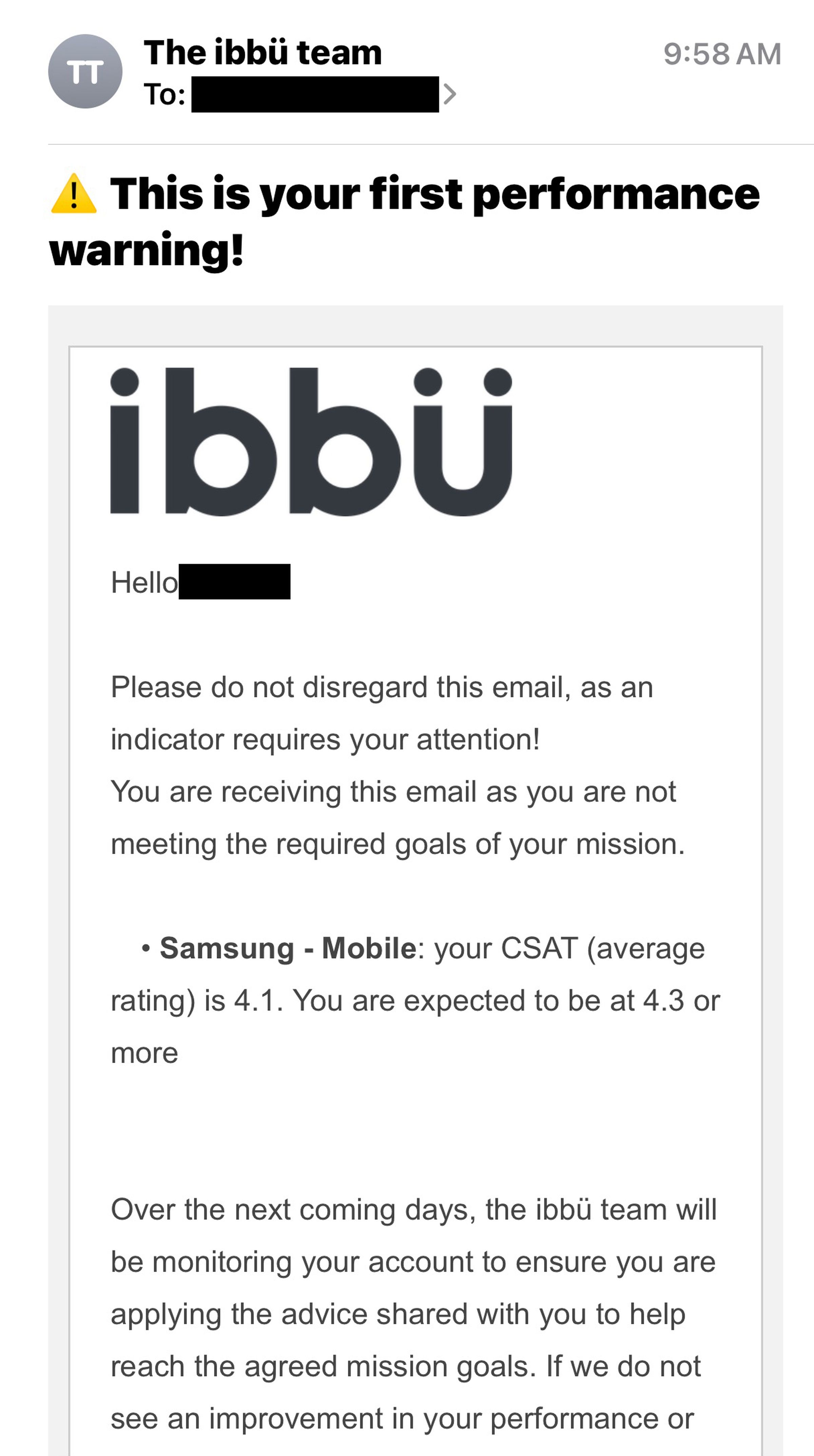 An Ibbu expert received a warning even after he says he was told the company would be “lenient” because Samsung suffered an outage during Galaxy Unpacked.