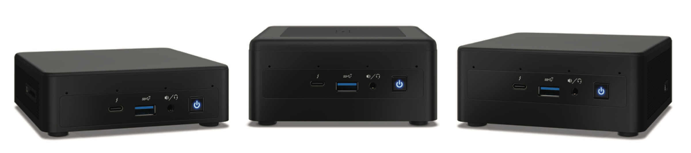The NUC 11 Pro computers come in many sizes.