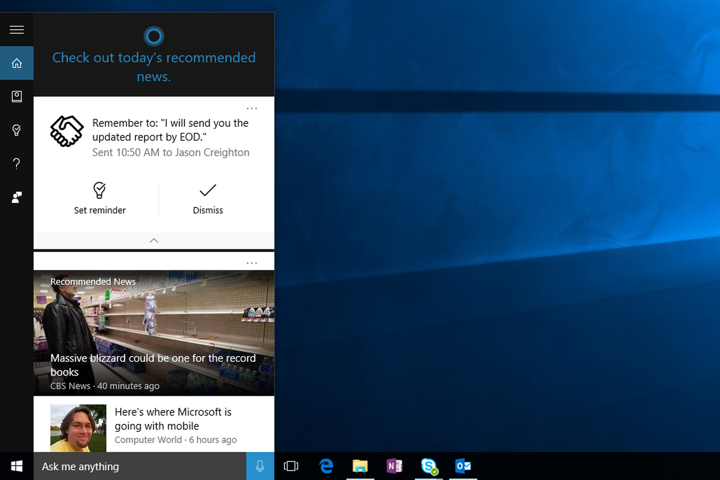 Cortana commitments 