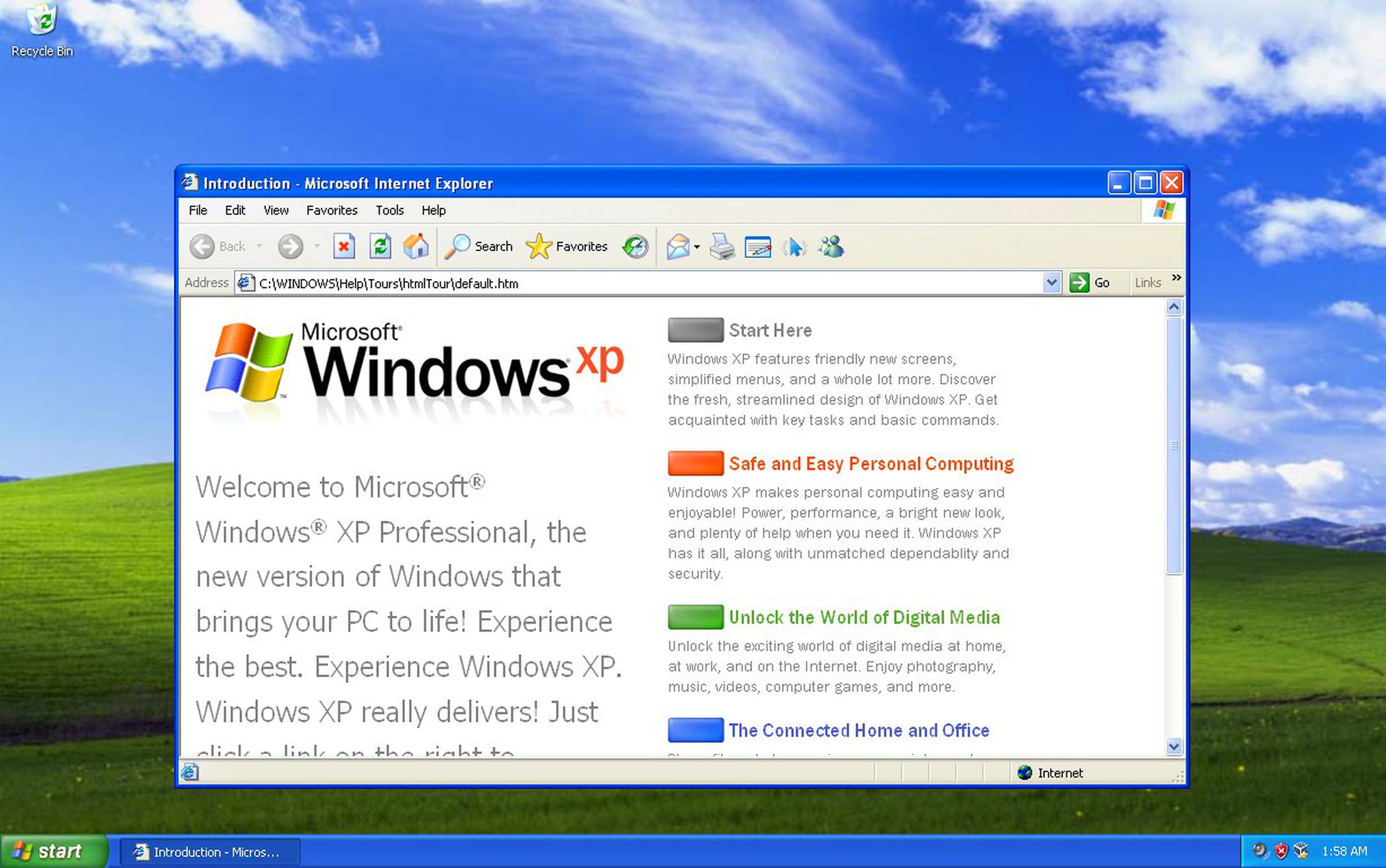 Internet Explorer 6 on Windows XP