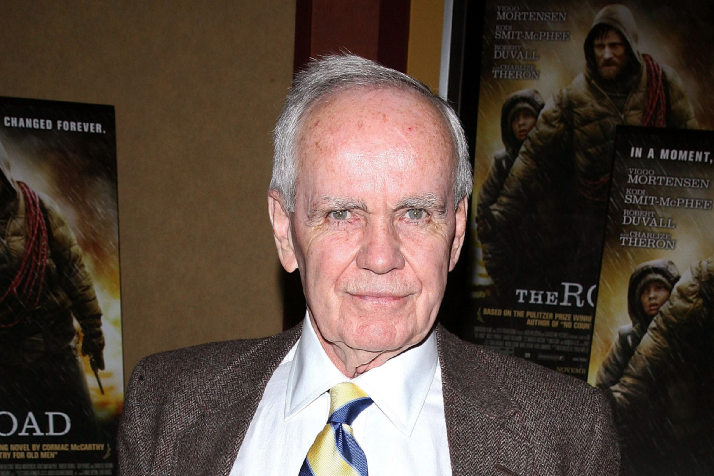 Cormac McCarthy at the premiere of the film adaptation of his novel The Road in 2009. 
