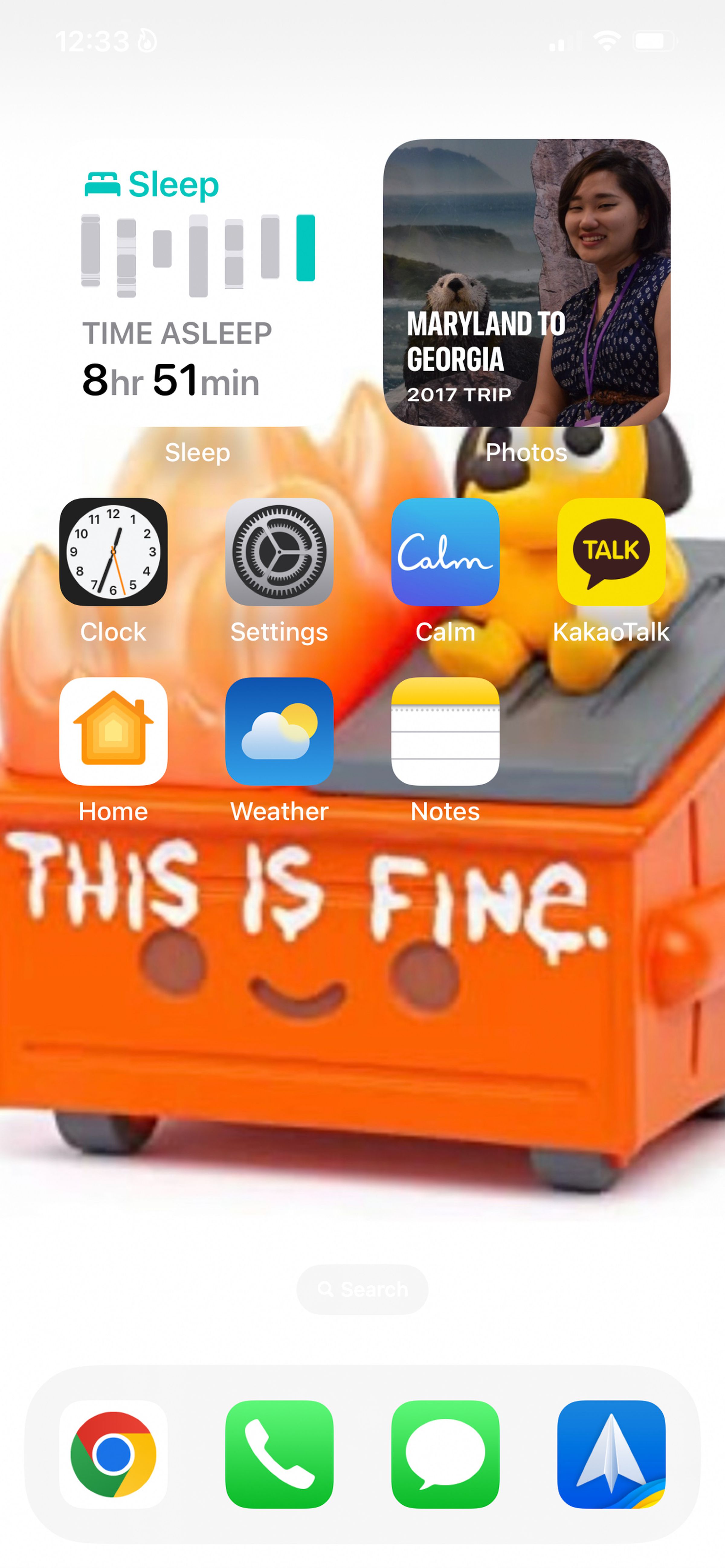 screenshot of This is Fine homepage