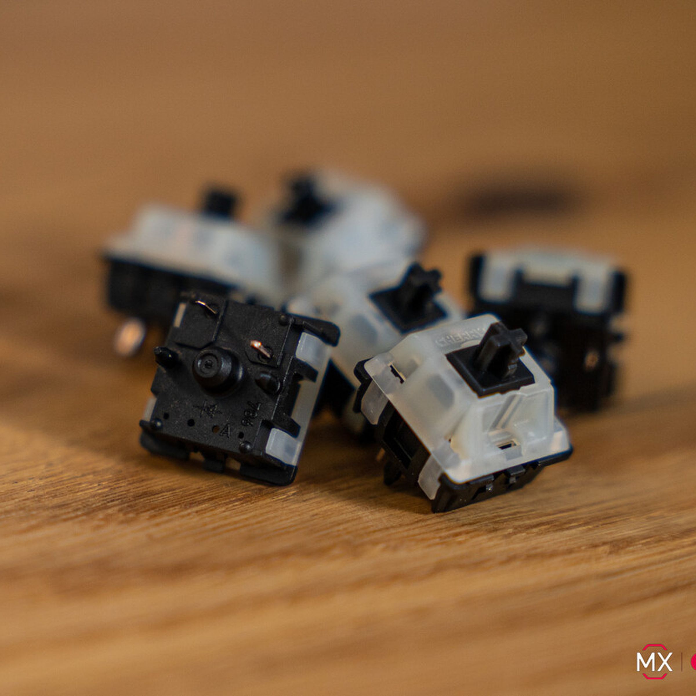 A small pile of keyboard switches.
