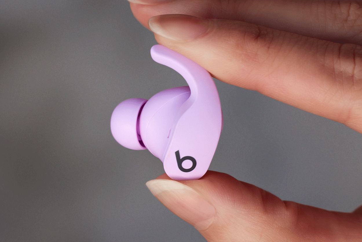 The Beats Fit Pro earbuds have flexible, removable wing tips.