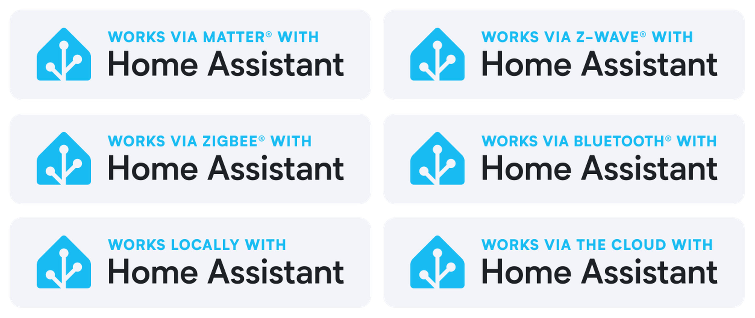 Works With Home Assistant badges are starting to appear on products to show that a product is certified to work with Home Assistant.