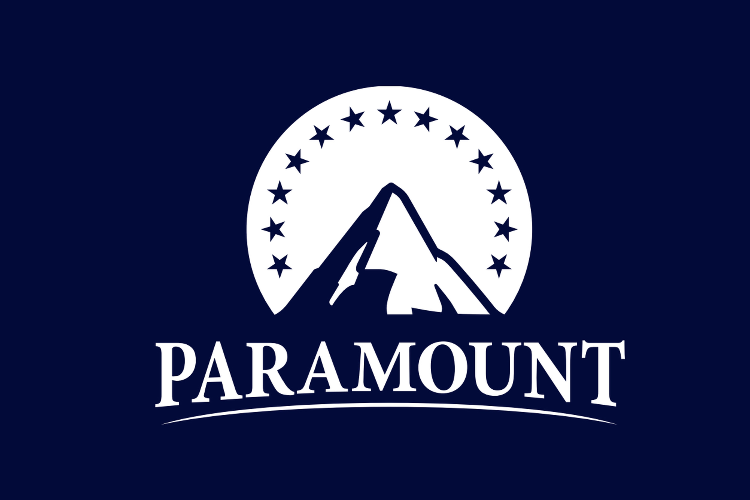 The Paramount logo, redesigned for an investor presentation.