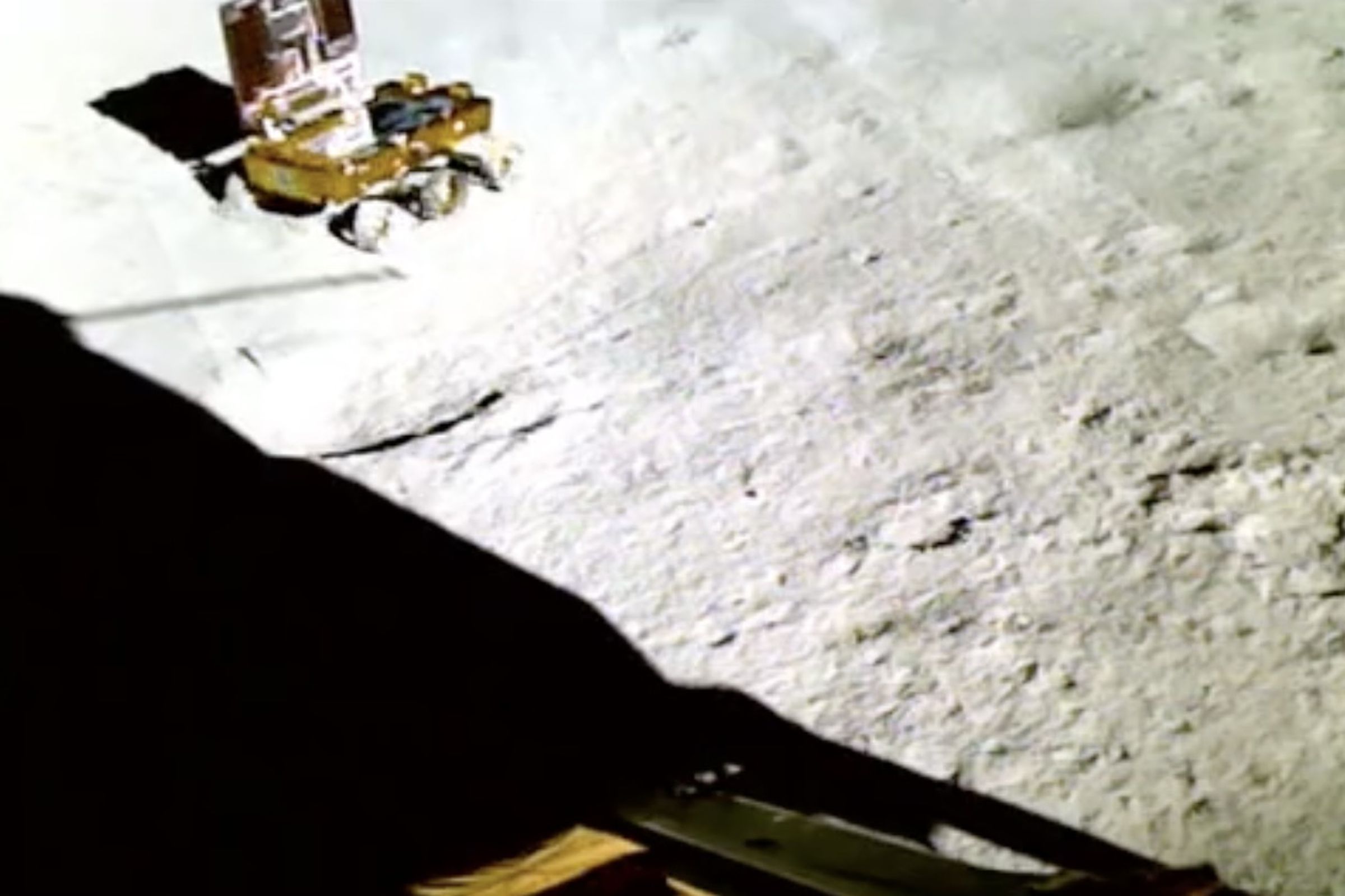 Screen capture of rover on surface of moon
