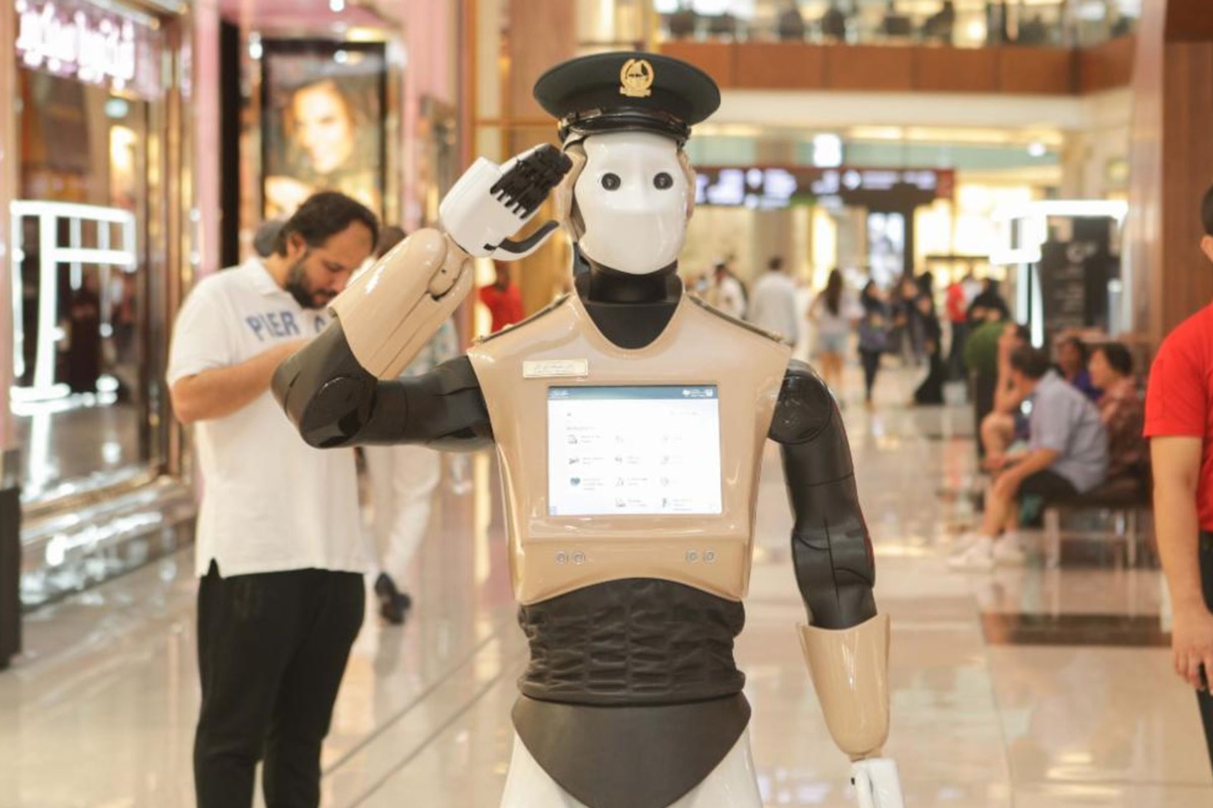 Dubai’s new “robocop” is mostly just a tablet on wheels.