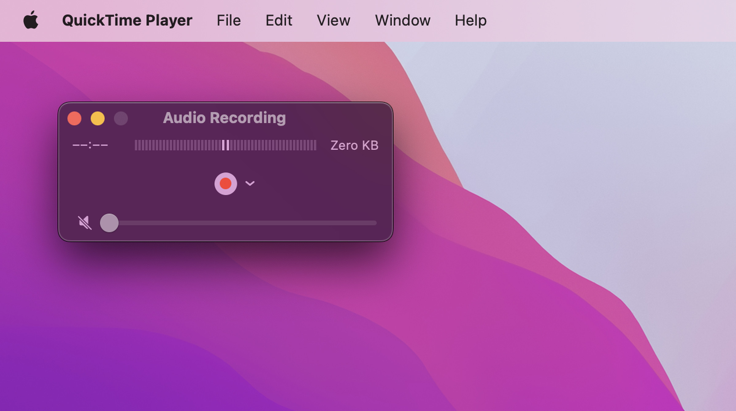 A screenshot of QuickTime Player open in macOS.