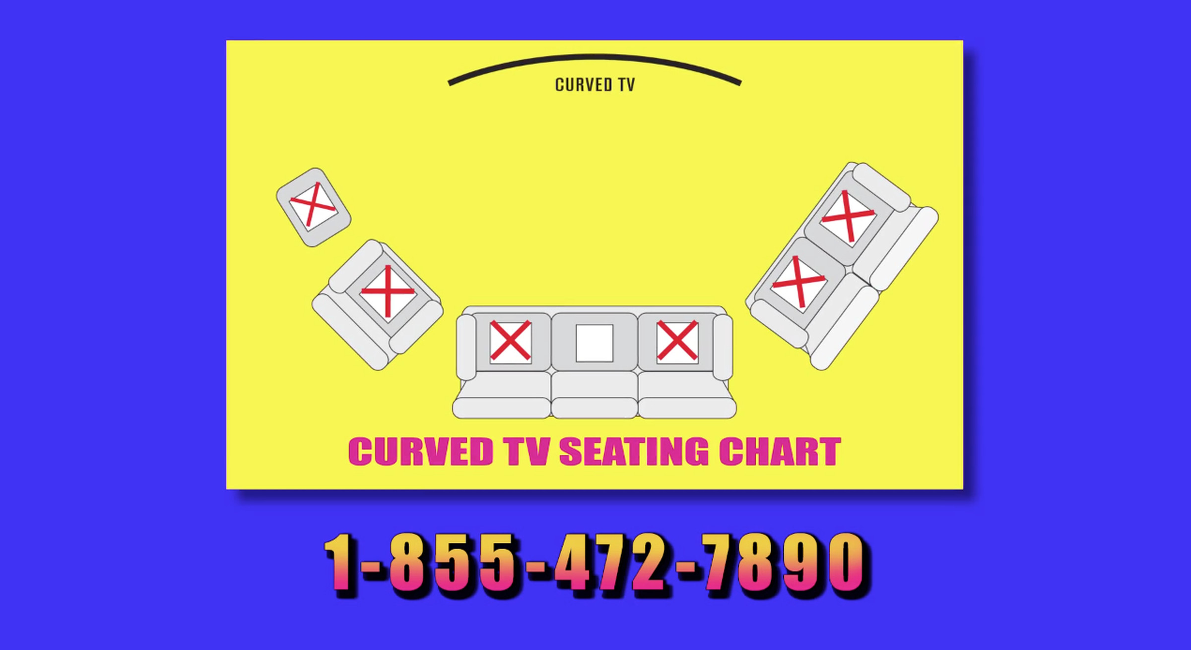 Curved TV seating chart
