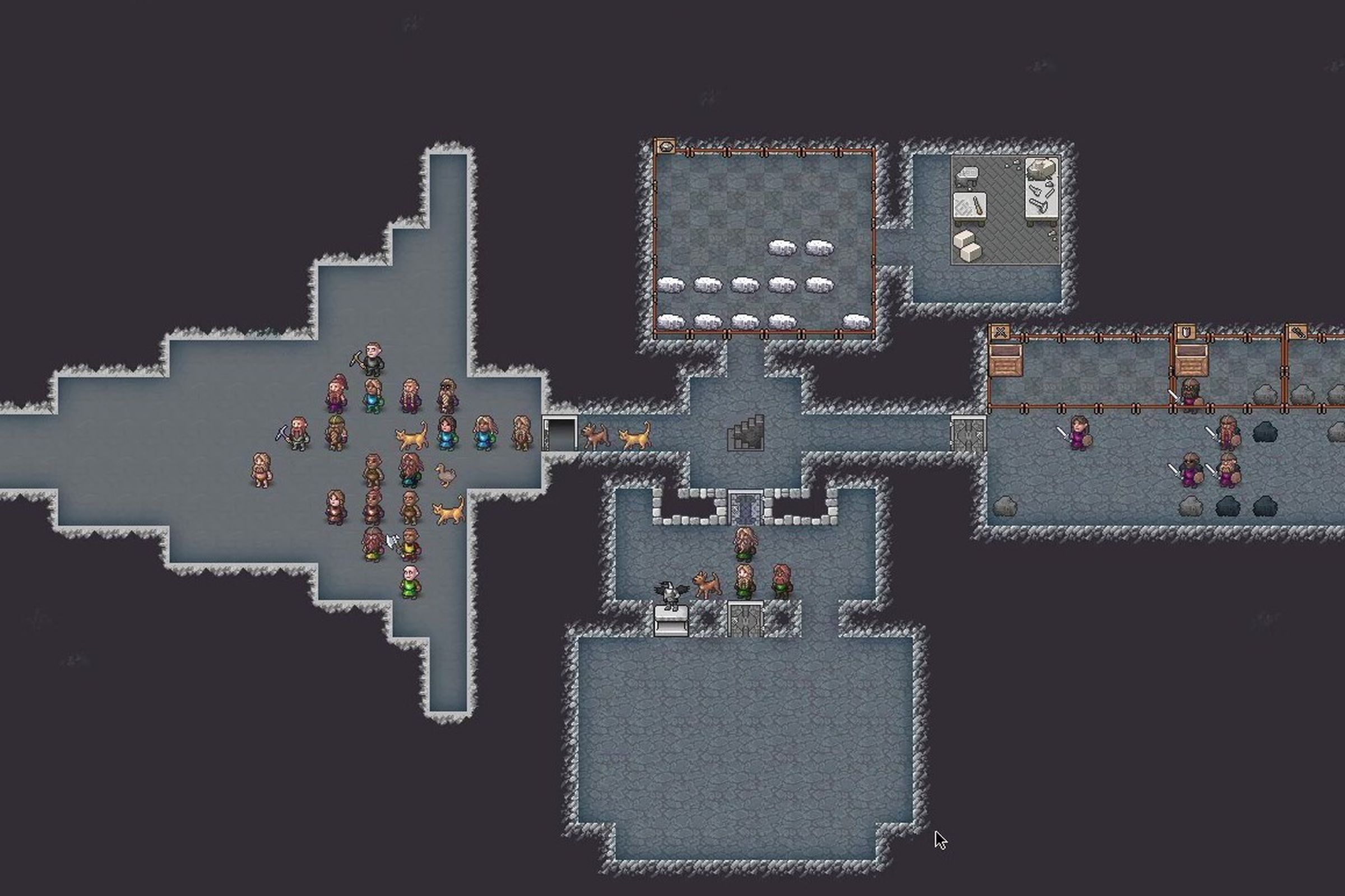 A screenshot from Dwarf Fortress.
