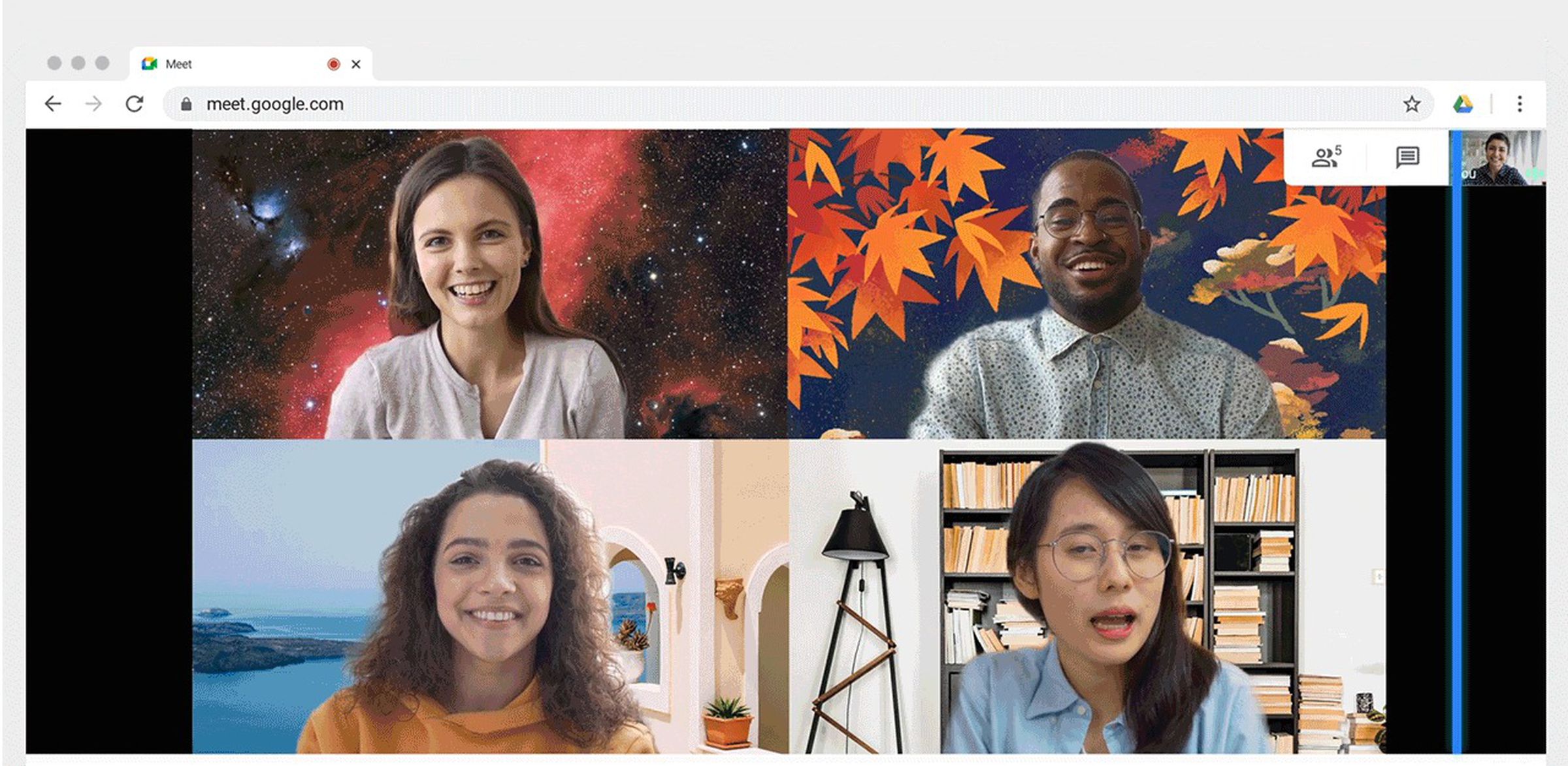 Google Meet custom backgrounds