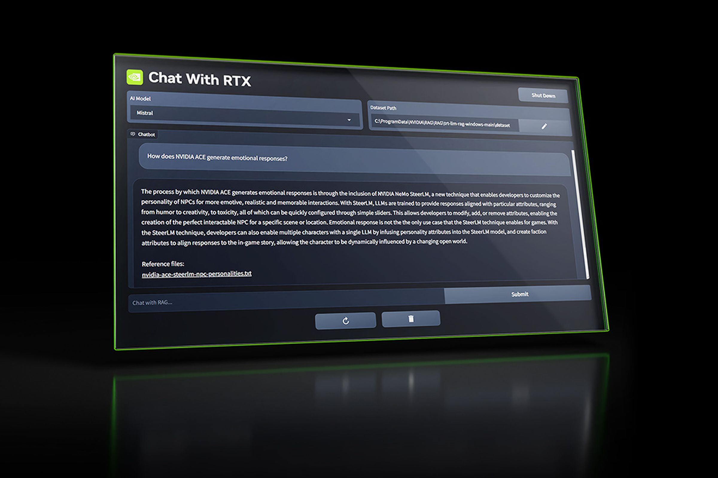 Illustration of Nvidia’s Chat with RTX app