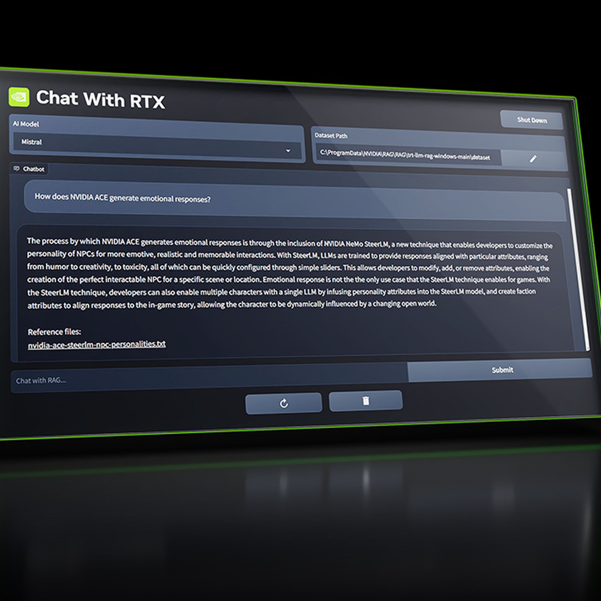 Illustration of Nvidia’s Chat with RTX app