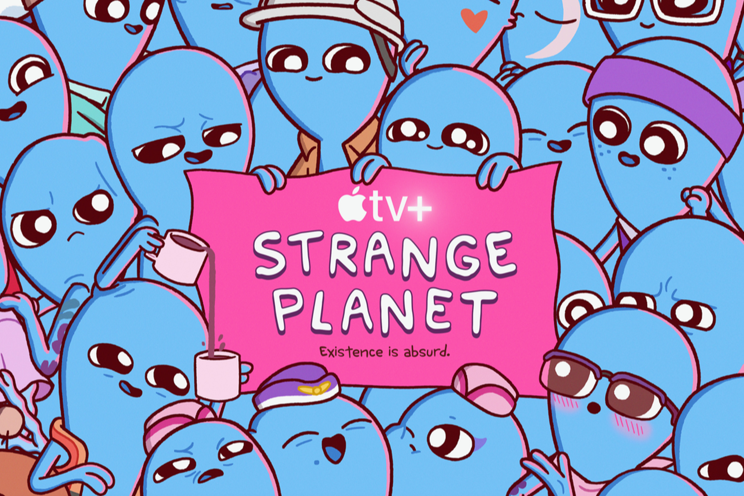 Promotional art for the Apple TV Plus animated series Strange Planet.