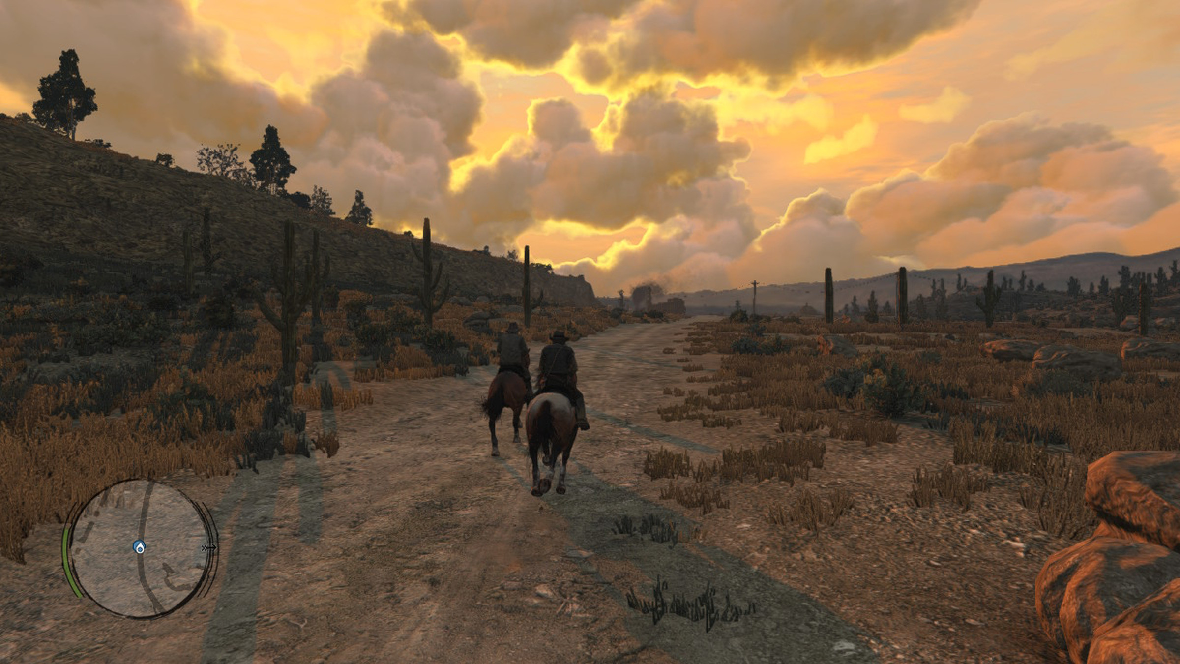 A screenshot from the video game Red Dead Redemption.