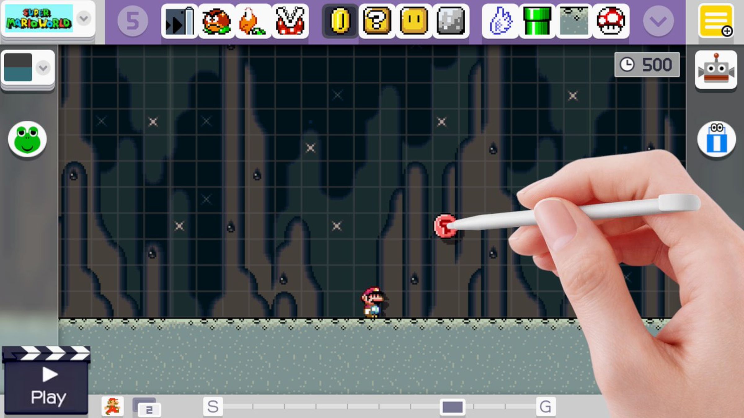 A screenshot from the video game Super Mario Maker.