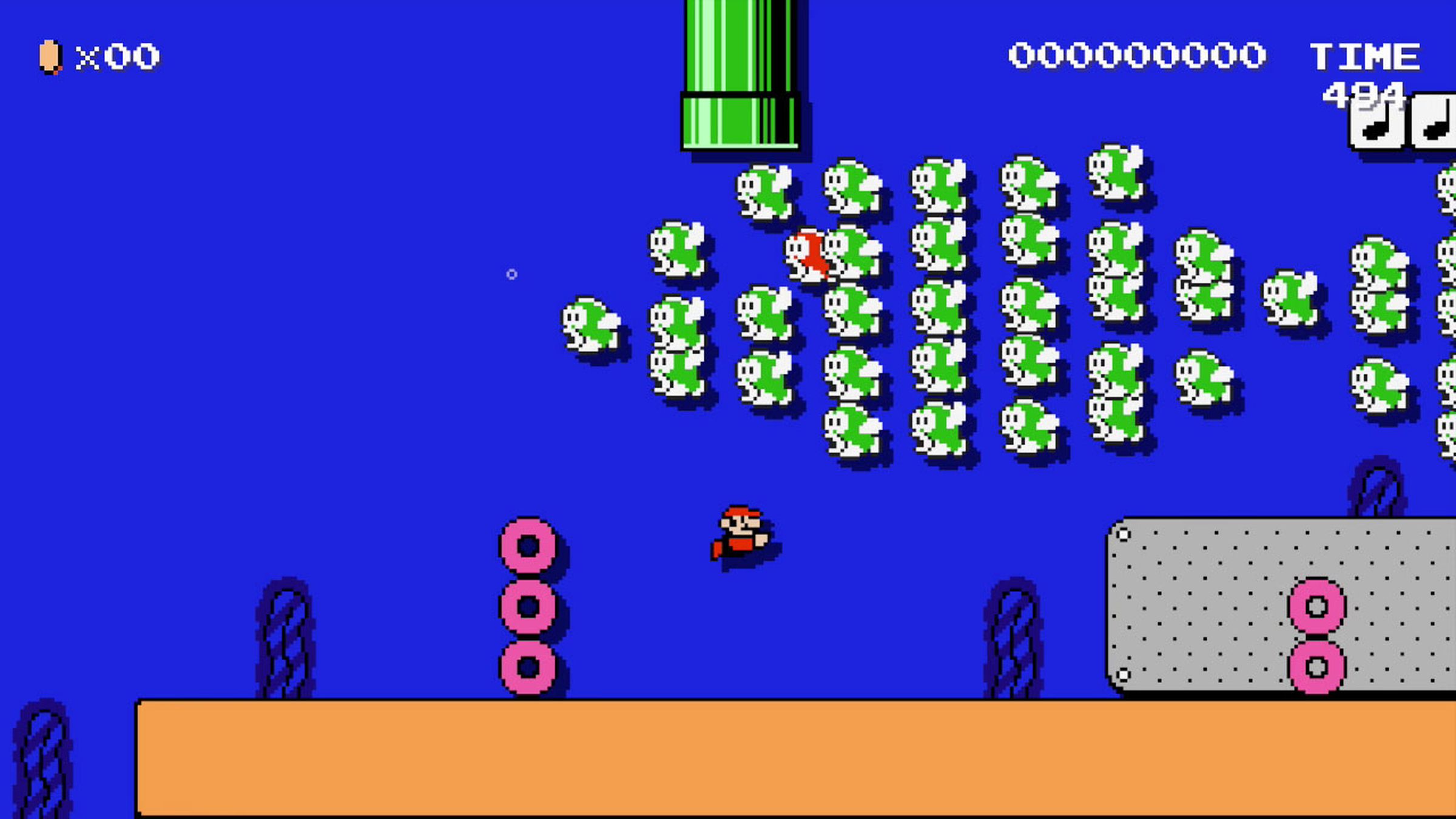 A screenshot from the Wii U game Super Mario Maker.
