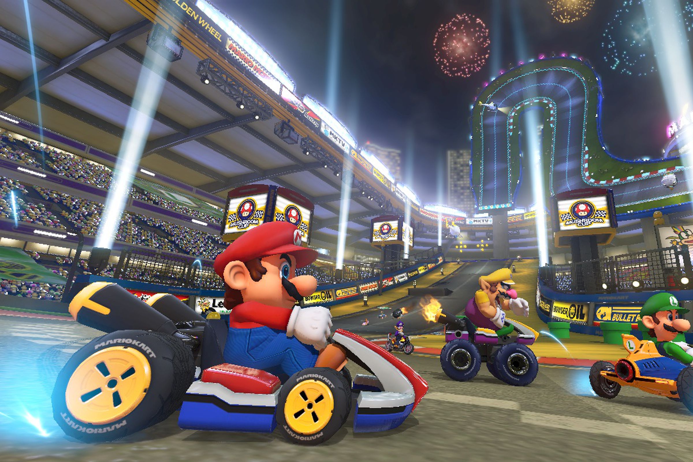 The new tracks and items of Mario Kart 8