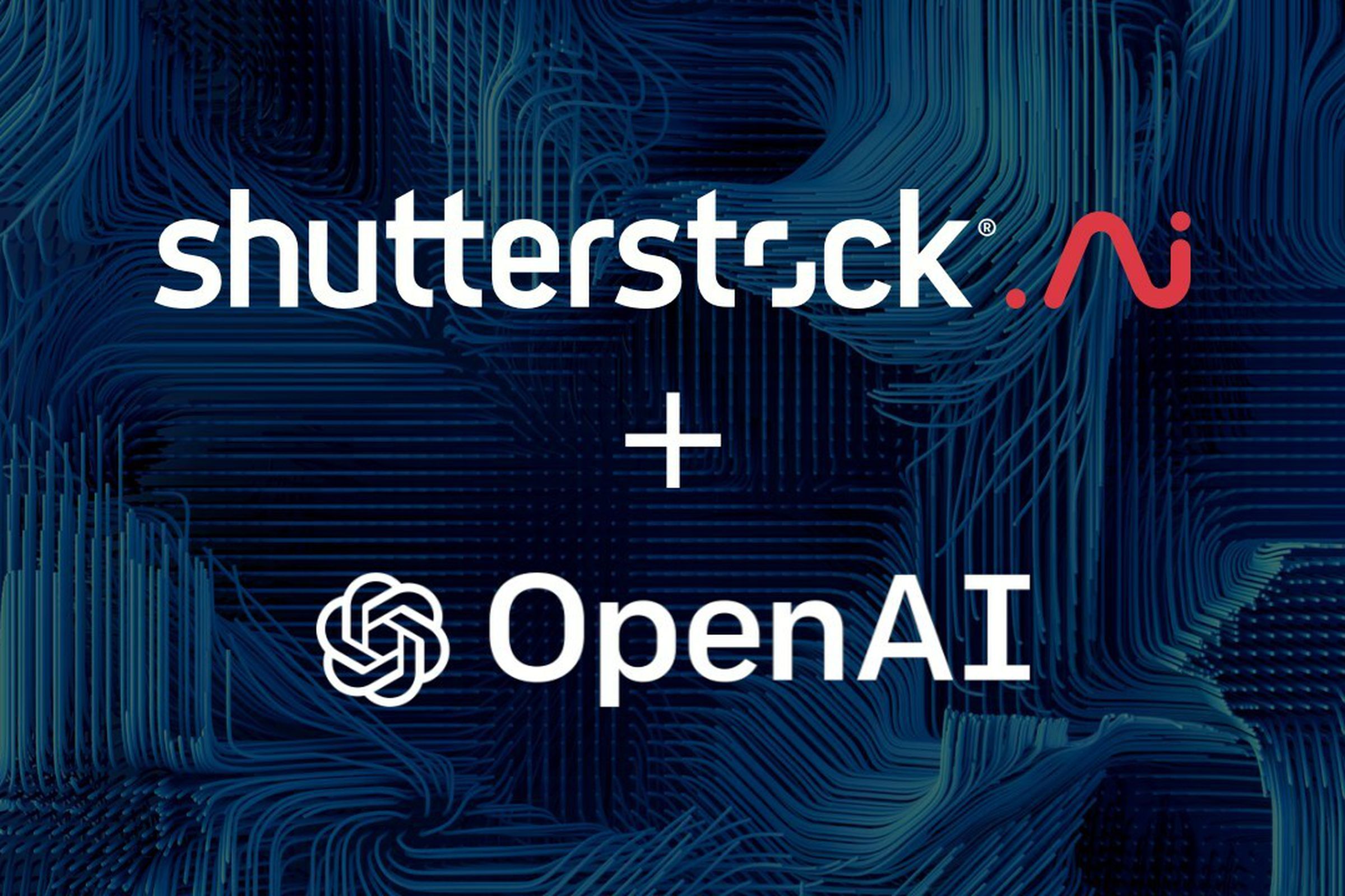 An image showing the Shutterstock and OpenAI logos