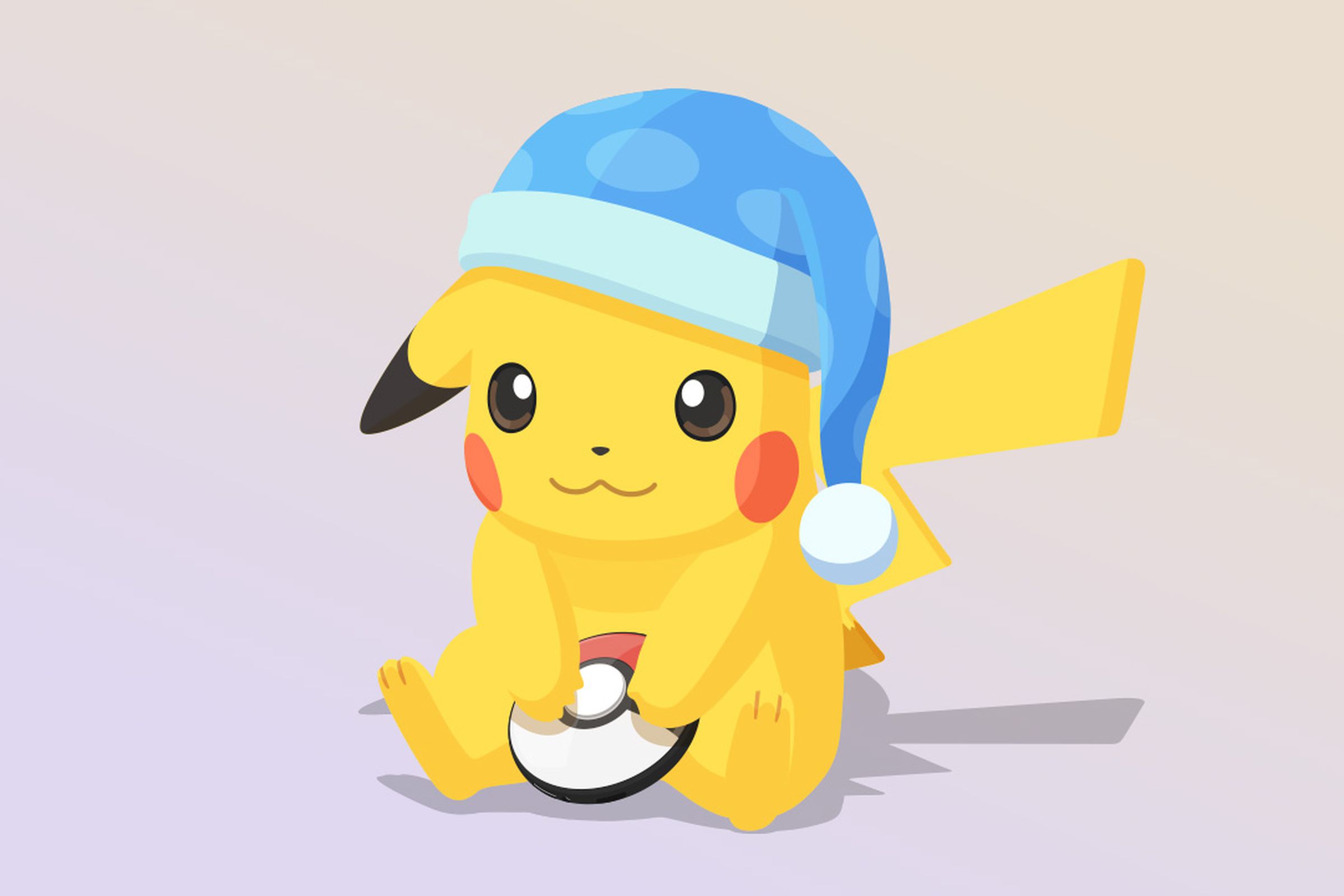 Key art from Pokémon Sleep featuring a Pikachu in a blue sleeping cap holding a small Pokémon Go Plus+ device.