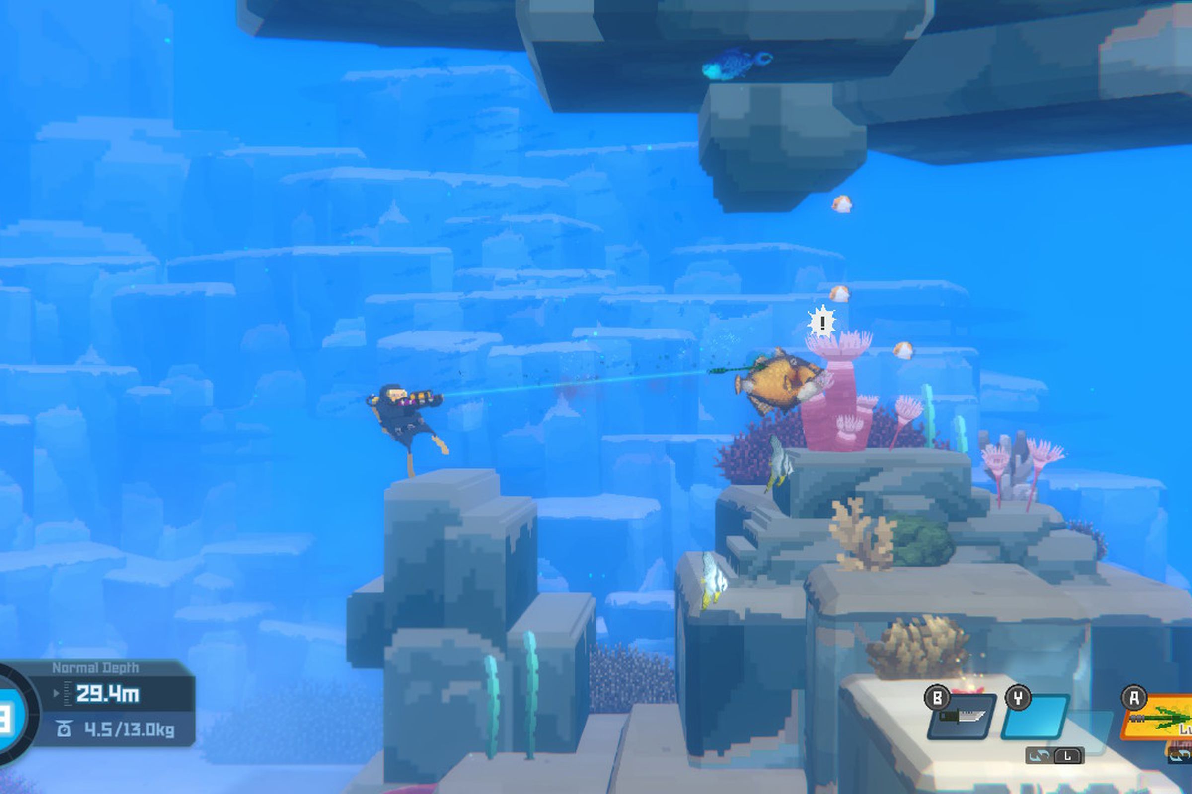 A screenshot from Dave the Diver on Nintendo Switch.