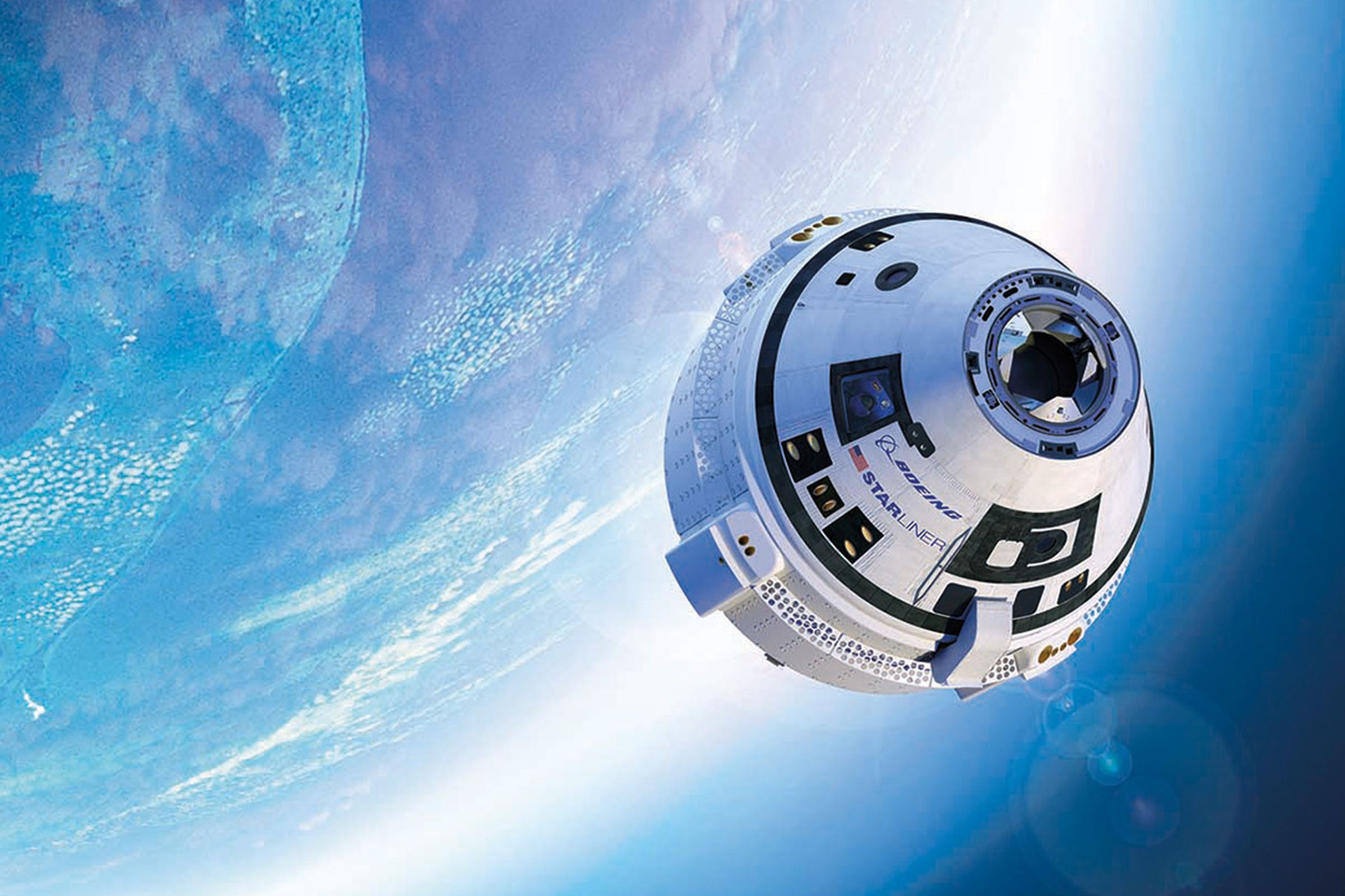 A rendering of Boeing’s CST-100 Starliner.