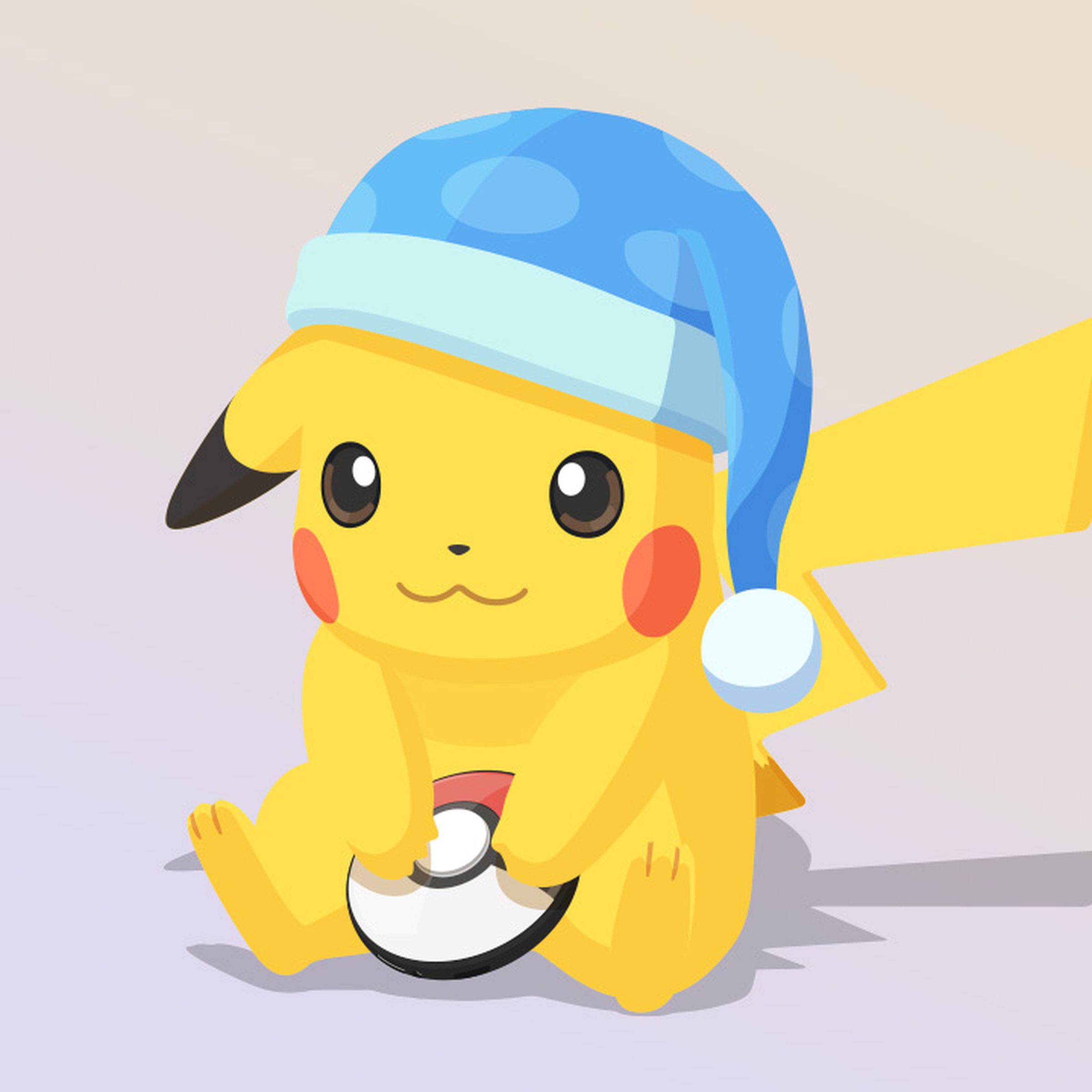 Key art from Pokémon Sleep featuring a Pikachu in a blue sleeping cap holding a small Pokémon Go Plus+ device.