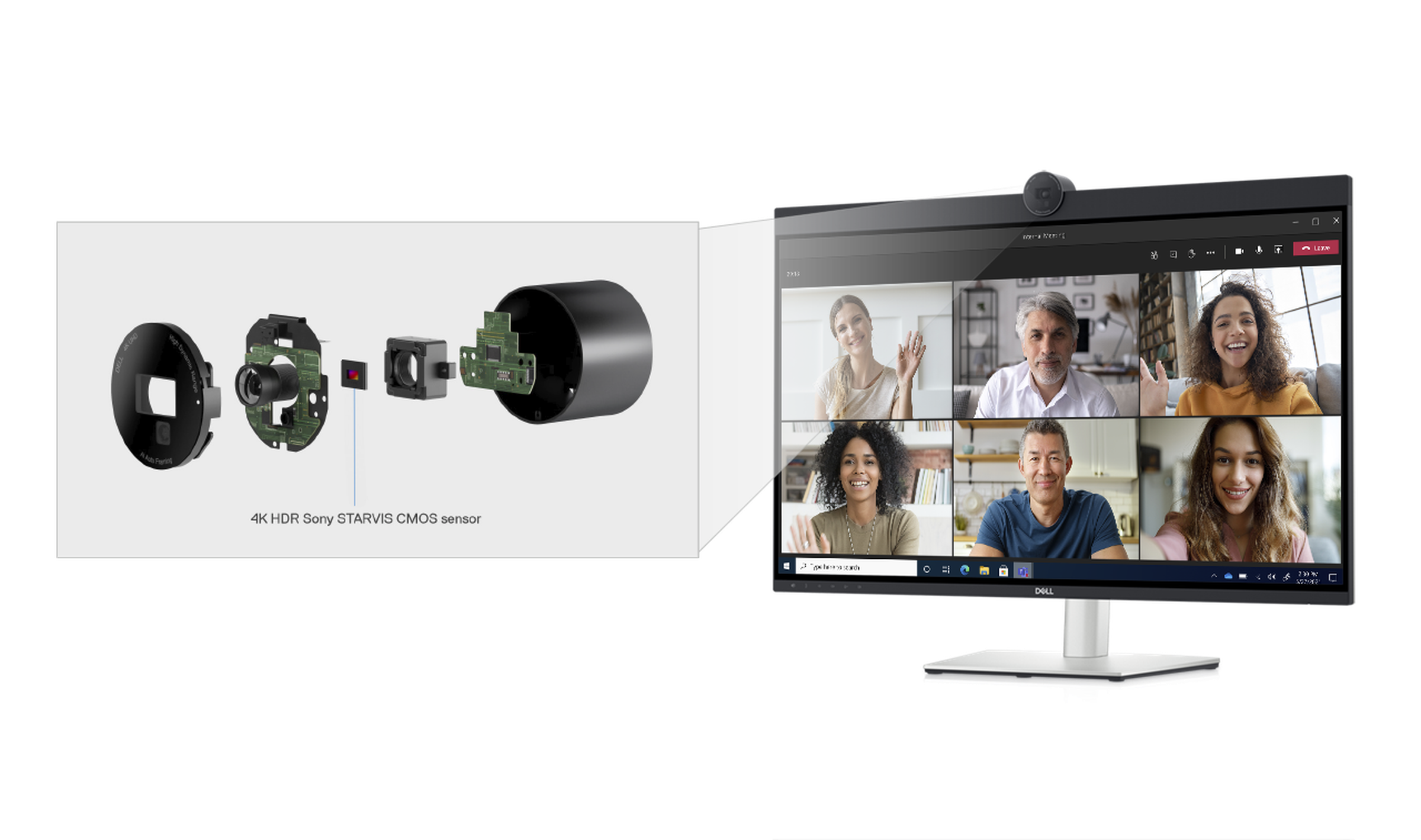 The webcam will let you show up crystal clear in meetings, and also lets you unlock your computer with Windows Hello.
