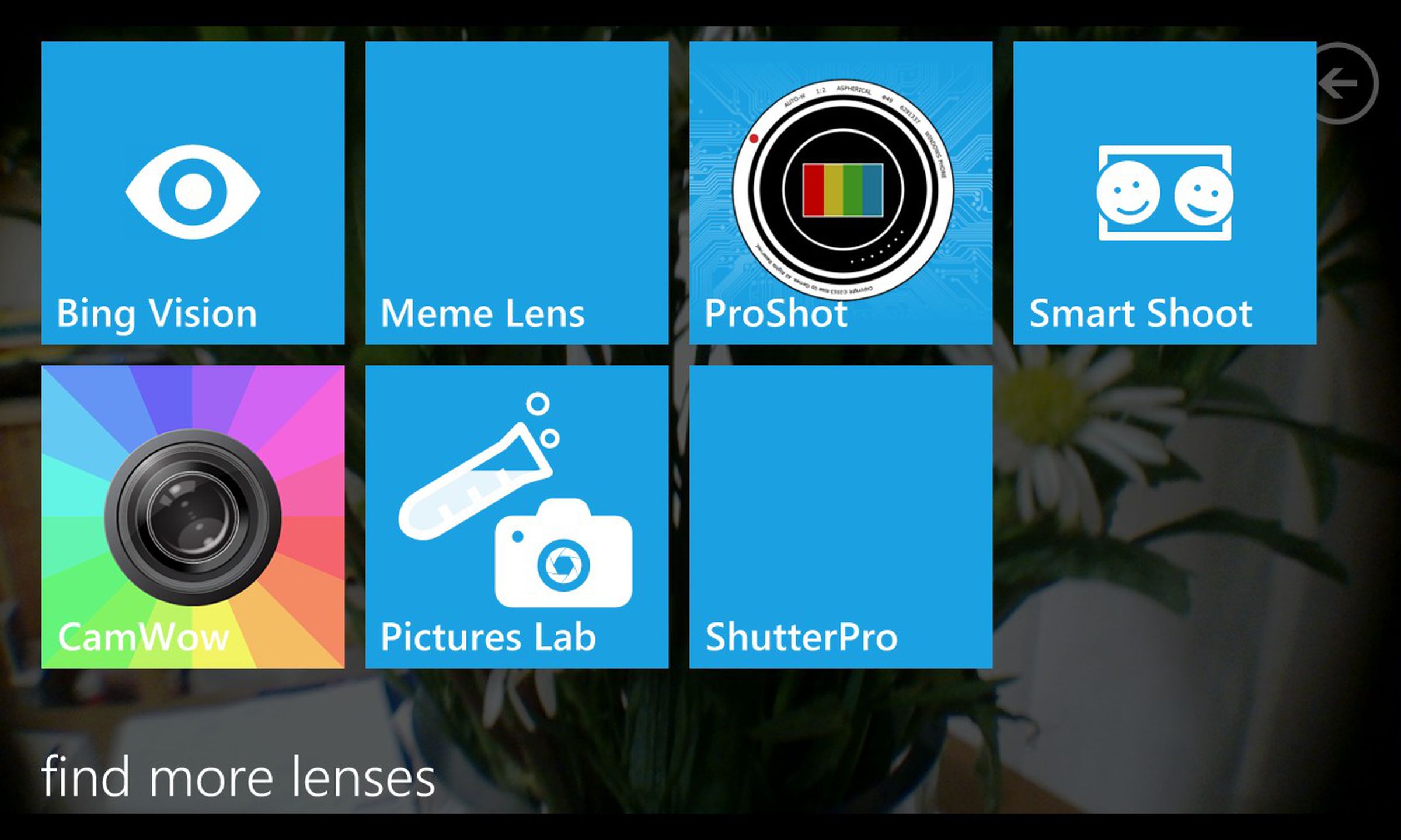 Windows Phone Lenses.