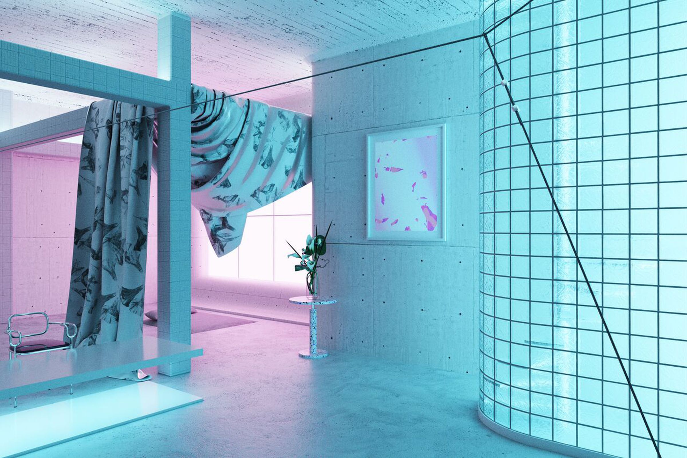 Interior design trend #4- 80’s Japan, featuring artwork by Yorgos Stamkopoulos