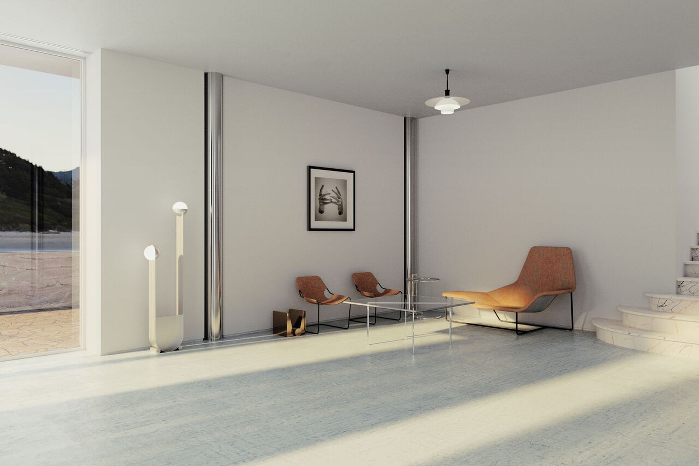 Interior design trend #5- Mies 2.0, featuring artwork by Esmeralda Kosmotopoulos