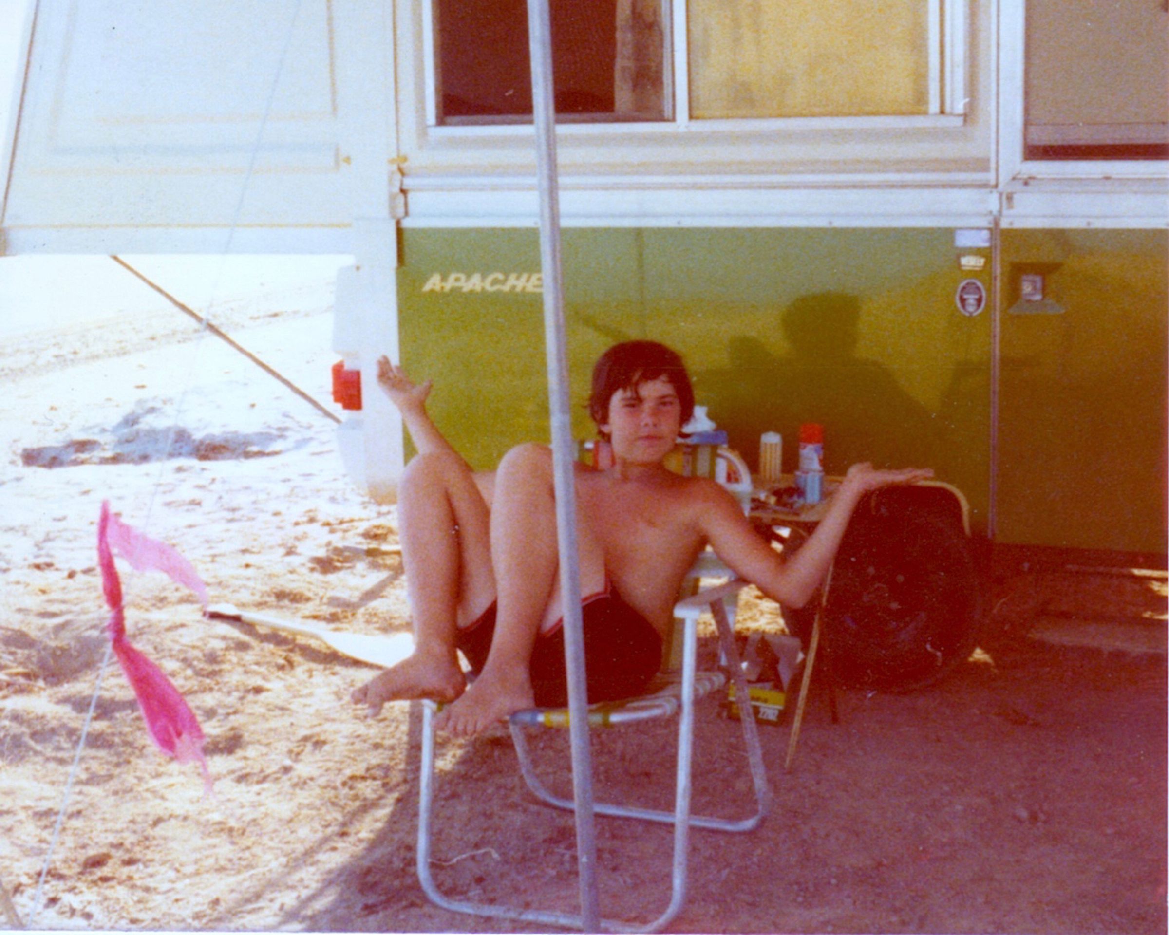 Randy Brown vacationing at the Salton Sea in the 1970s. 
