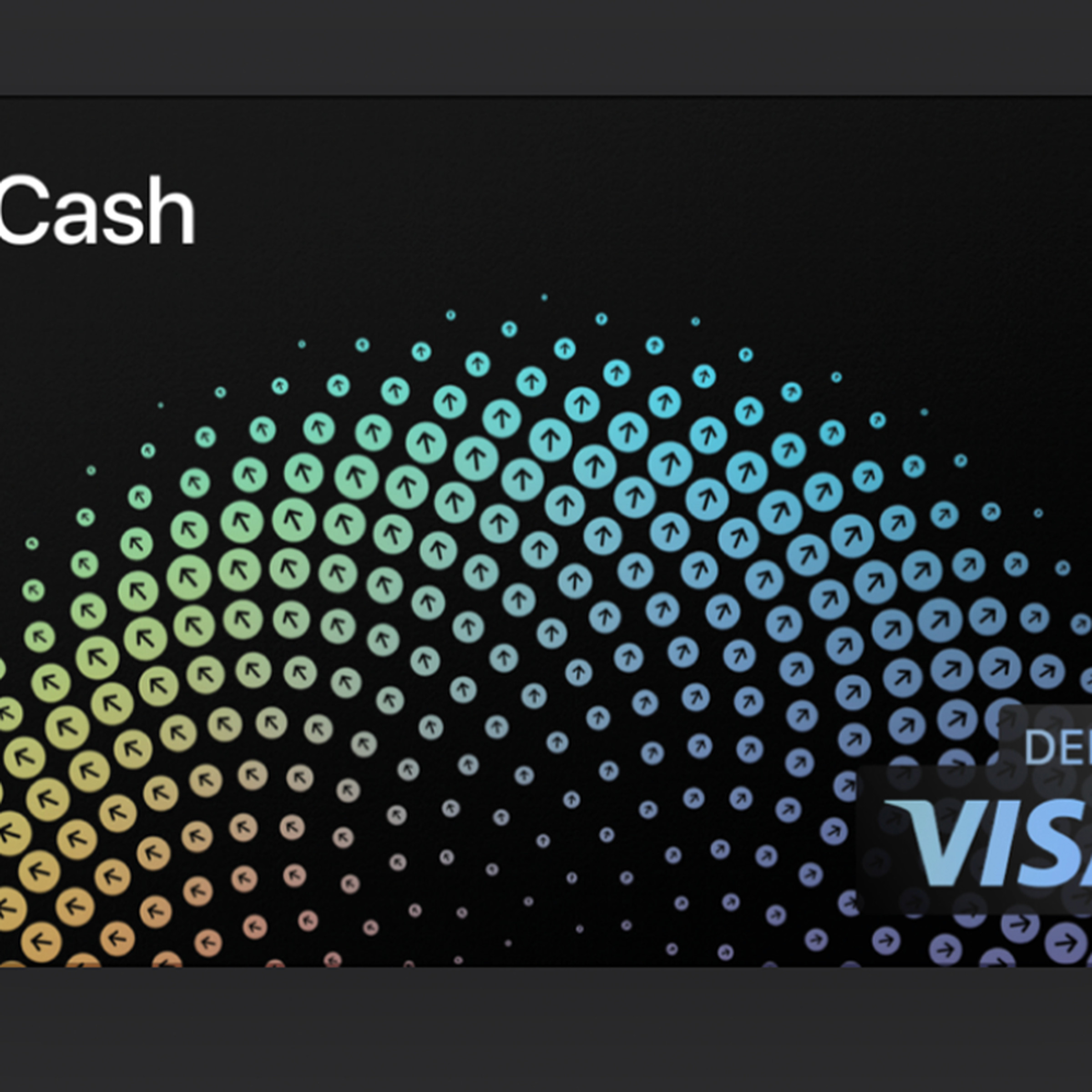 A picture of the Apple Cash card, except it has a Visa logo in the bottom right corner.