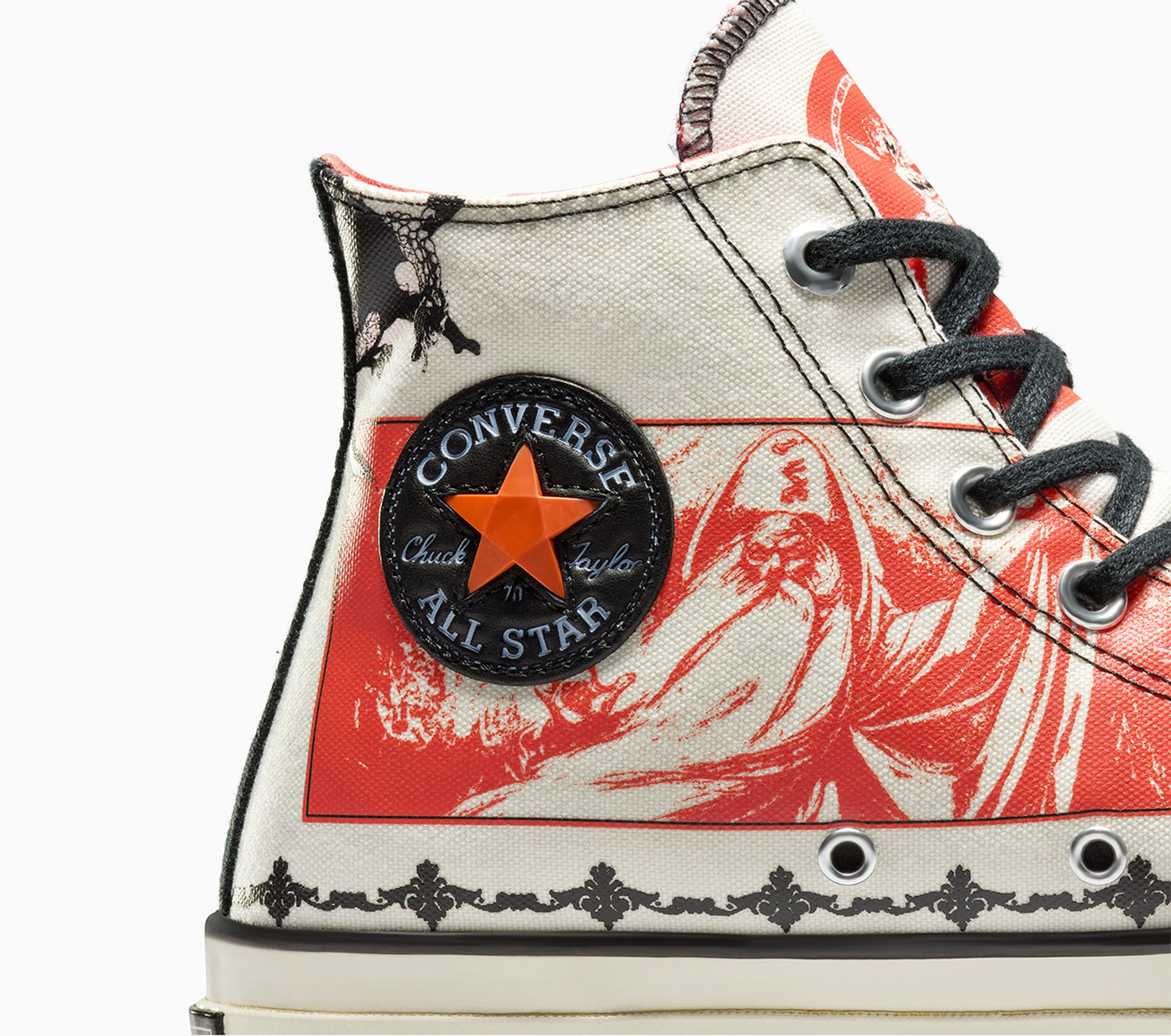 D&amp;D-themed Converse featuring a fauceted star logo.
