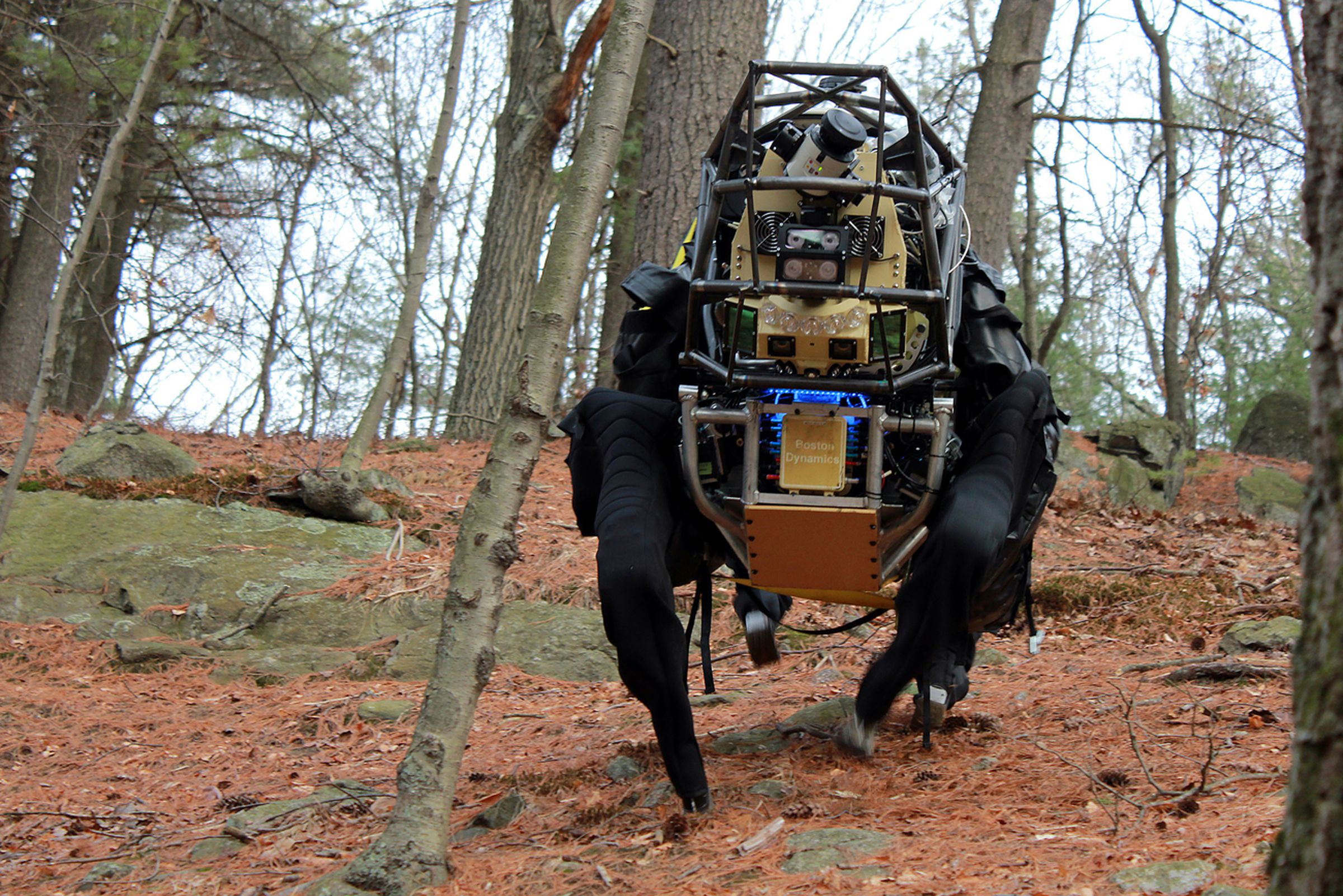 A quadrupedal robot made by Boston Dynamics considered for military use