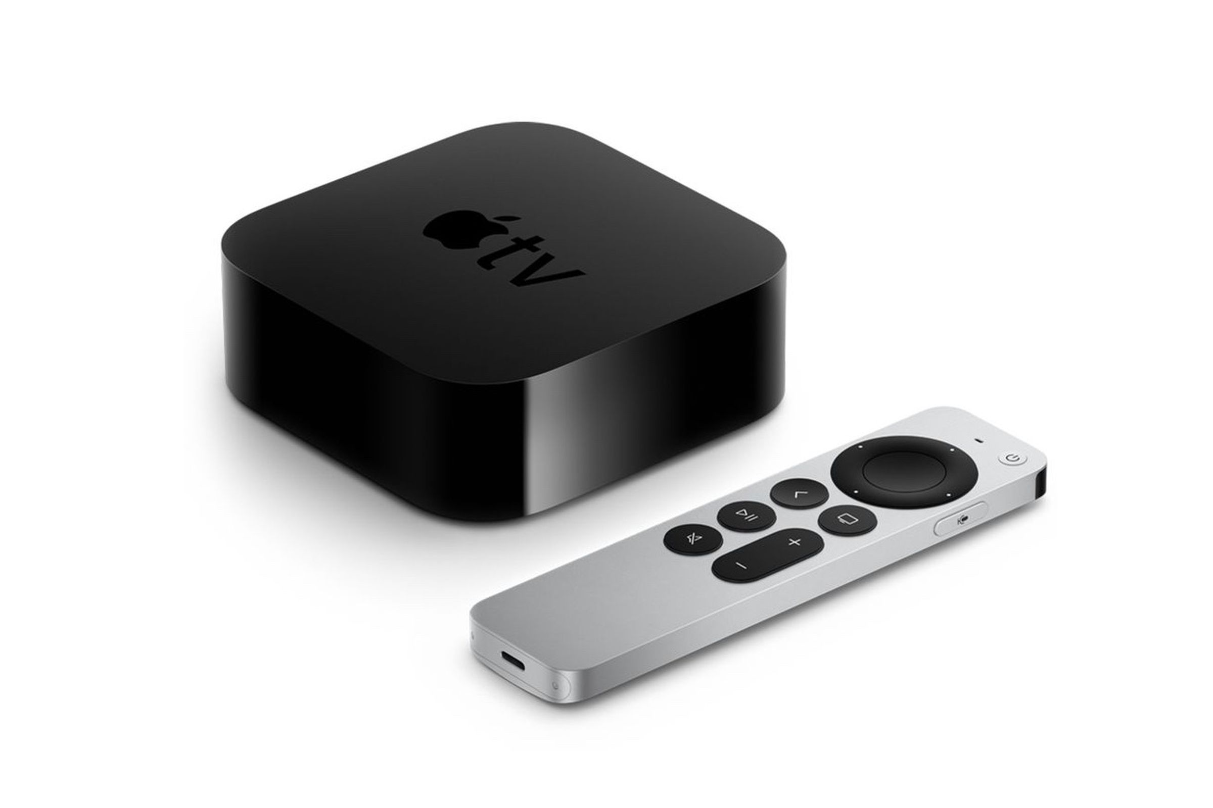Photo of the Apple TV HD with a remote