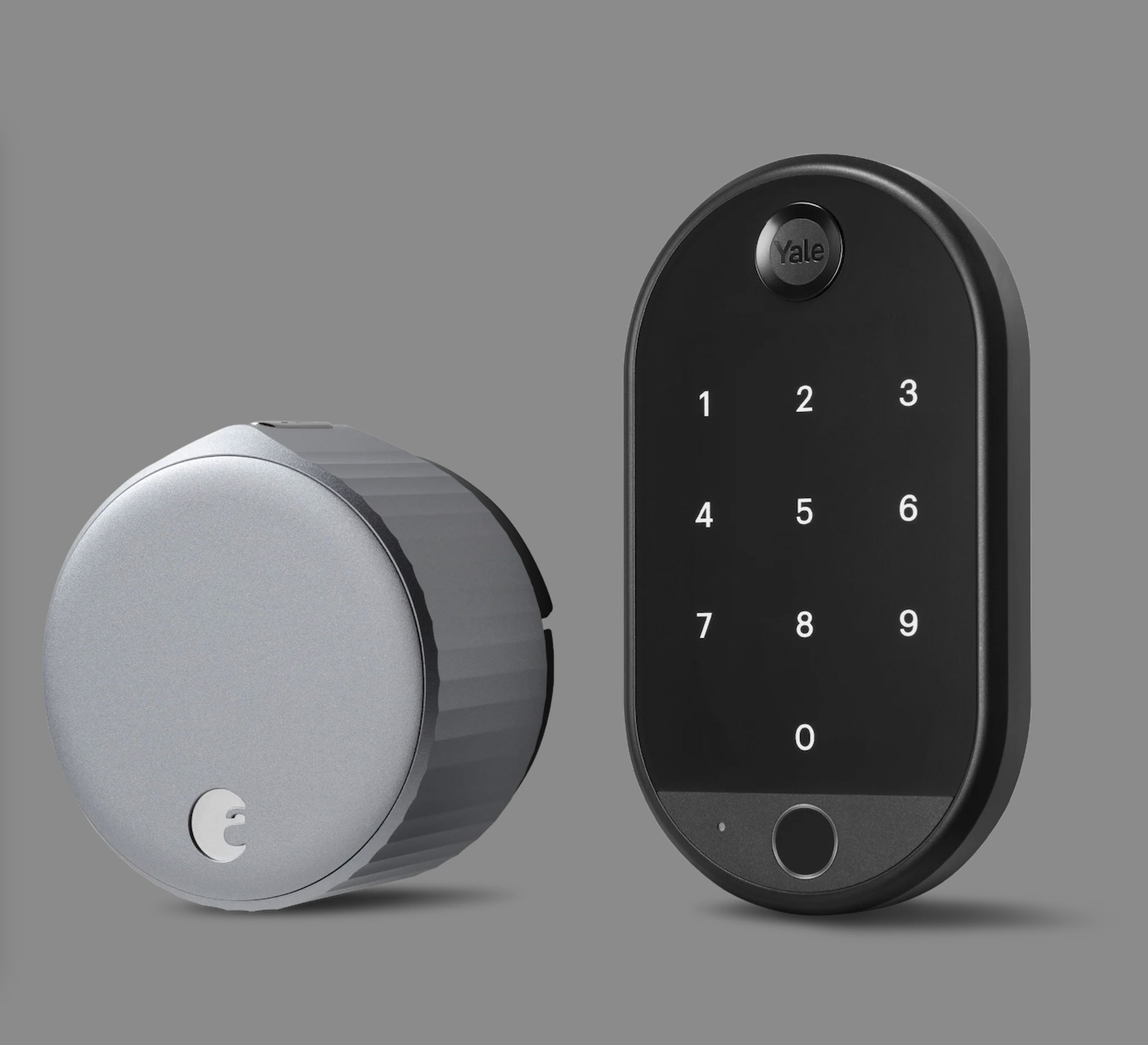 The newest August smart locks work with the new Yale keypad with a built-in fingerprint reader.
