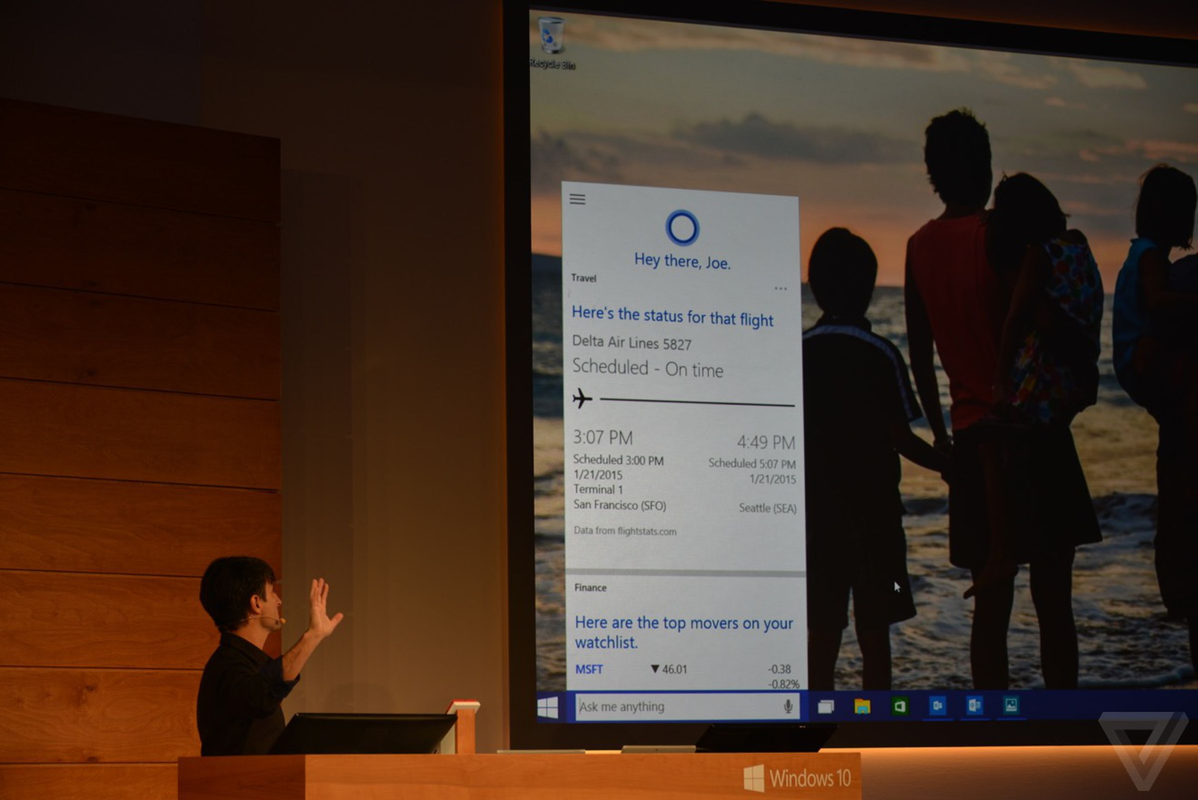 Cortana on Windows 10 in photos