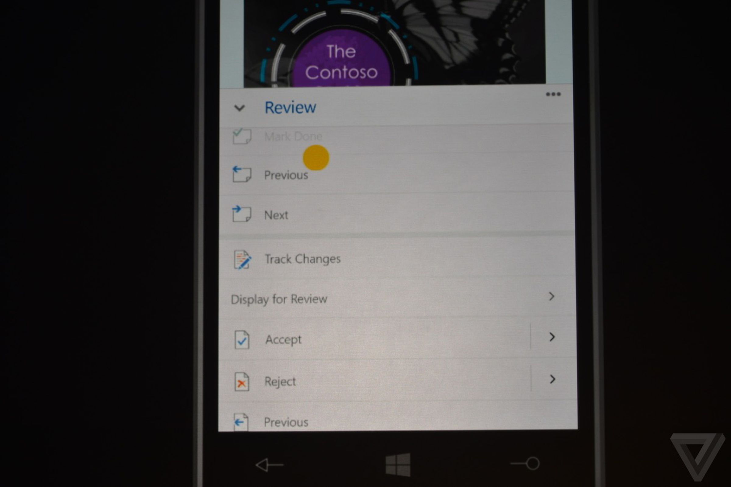 Office for Windows 10 phones and tablets in photos