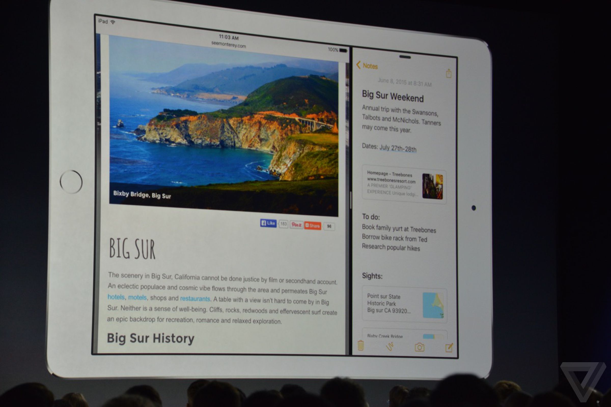 iPad Multitasking in iOS 9 photos