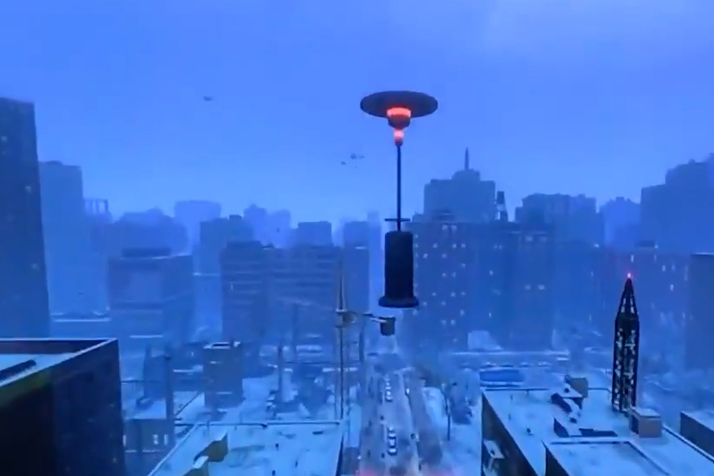 Look how brave this patio lamp in Spider-Man: Miles Morales is