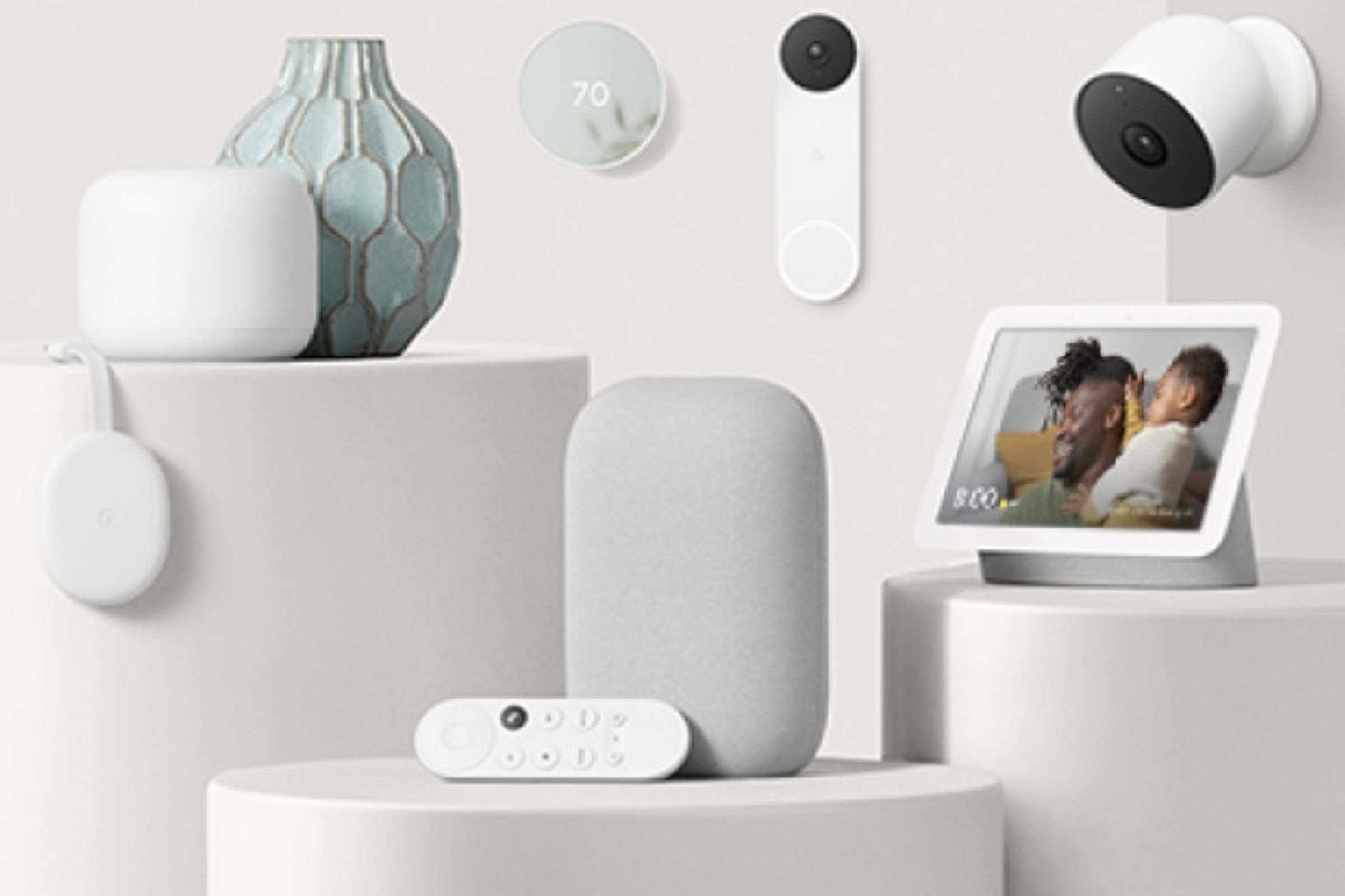 An image from Google’s online store that shows off a new Nest Cam and Nest Doorbell.
