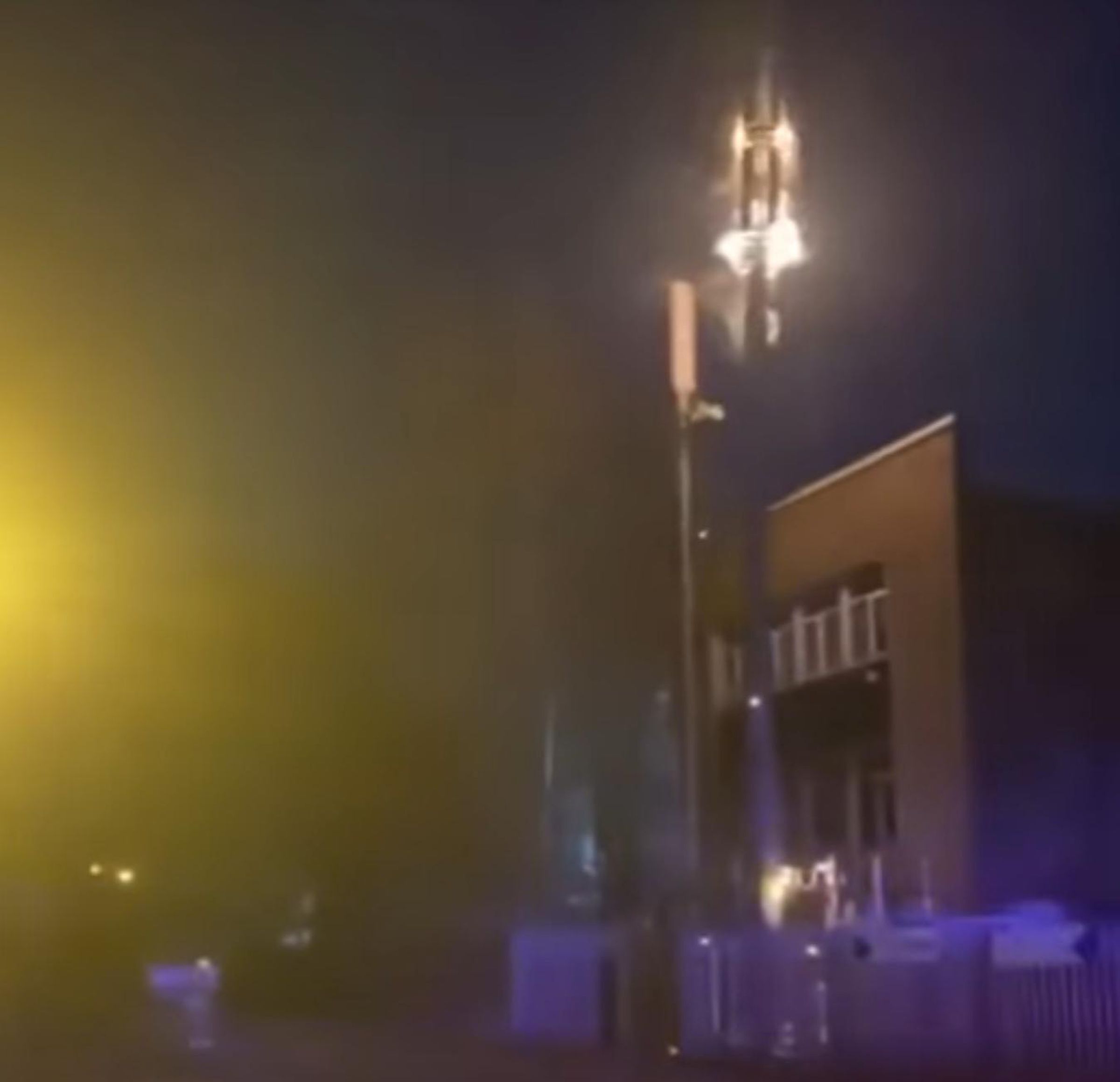 Videos have been shared on Facebook of 5G towers burning.