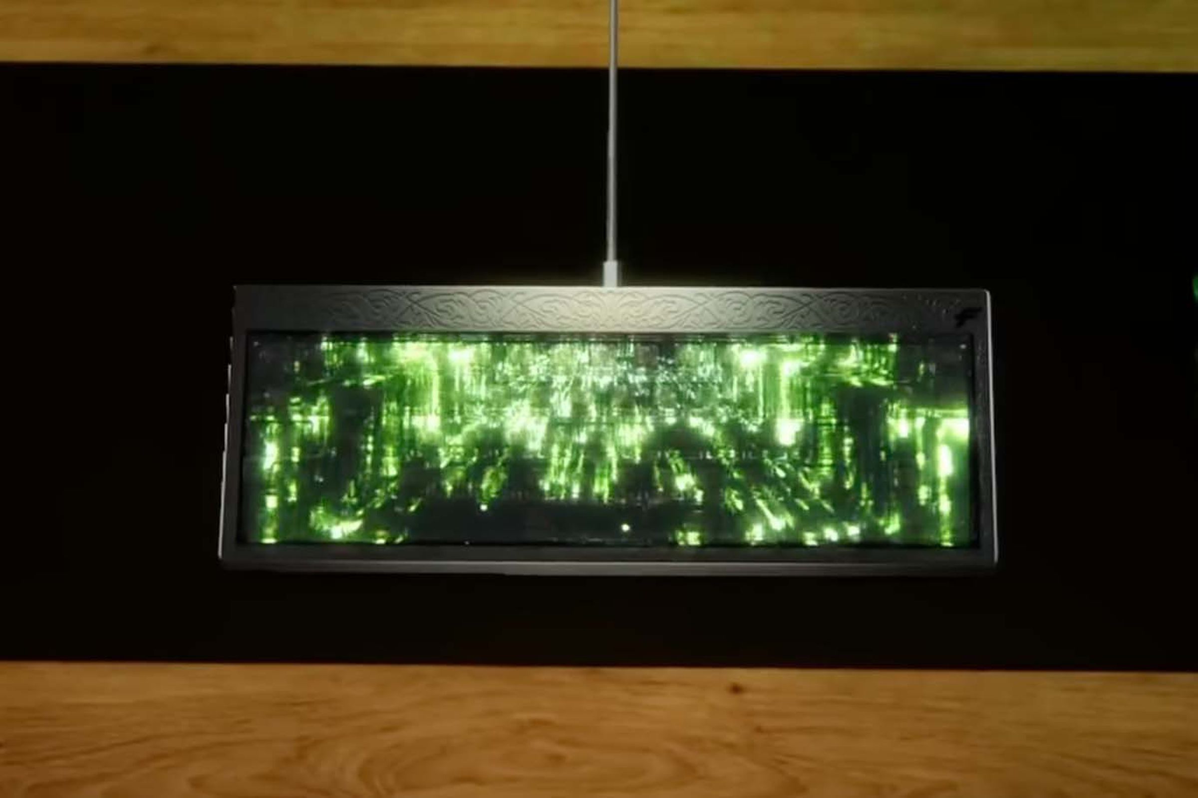Finalmouse Centerpiece showing Matrix-style green text.