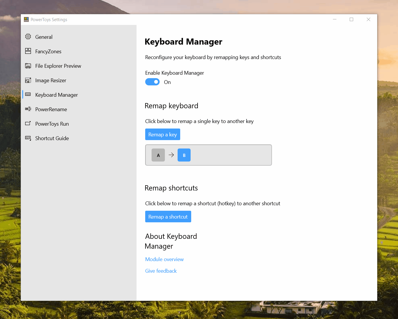 New Keyboard Manager PowerToy