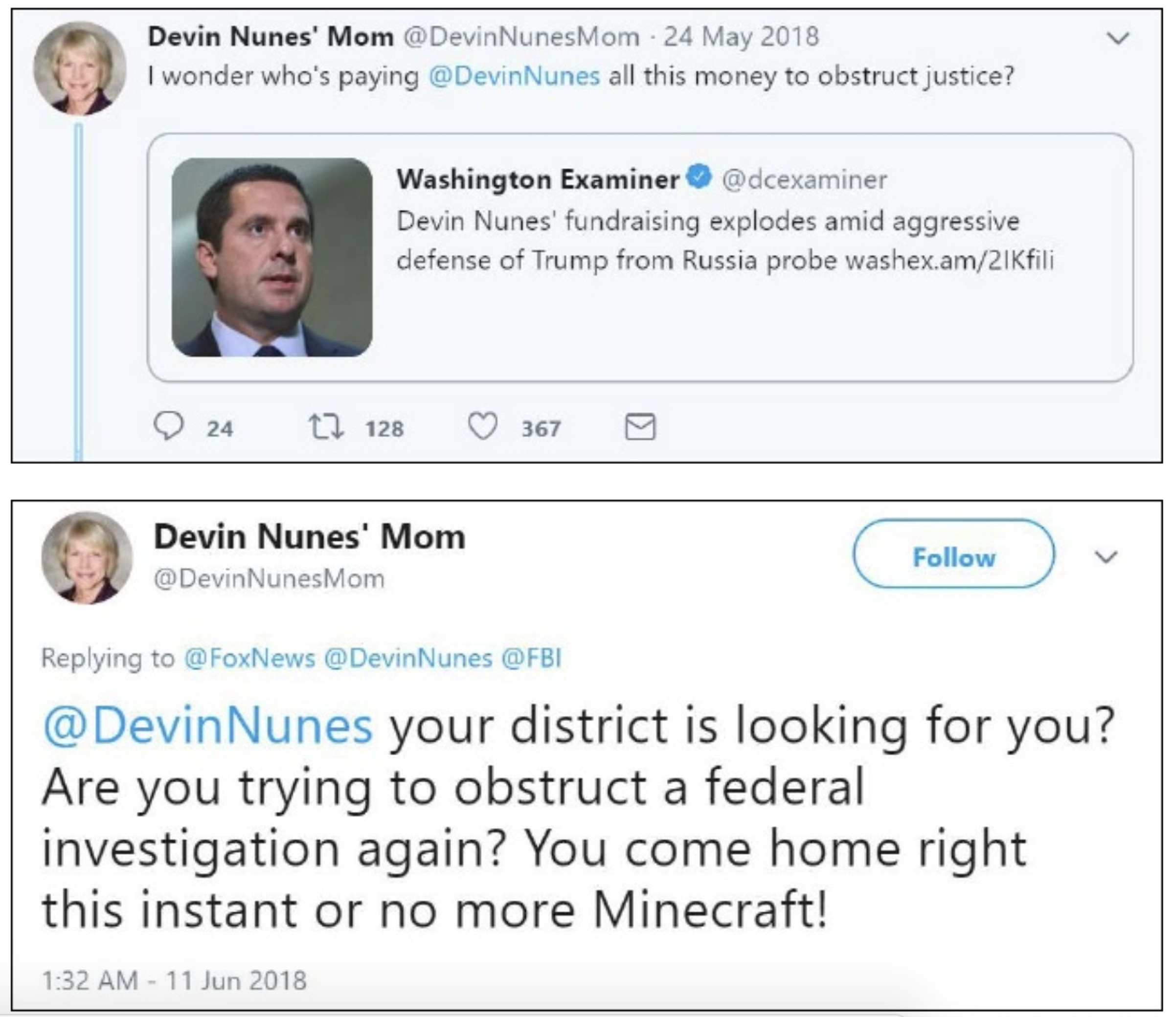 Devin Nunes’ Mom lawsuit tweets
