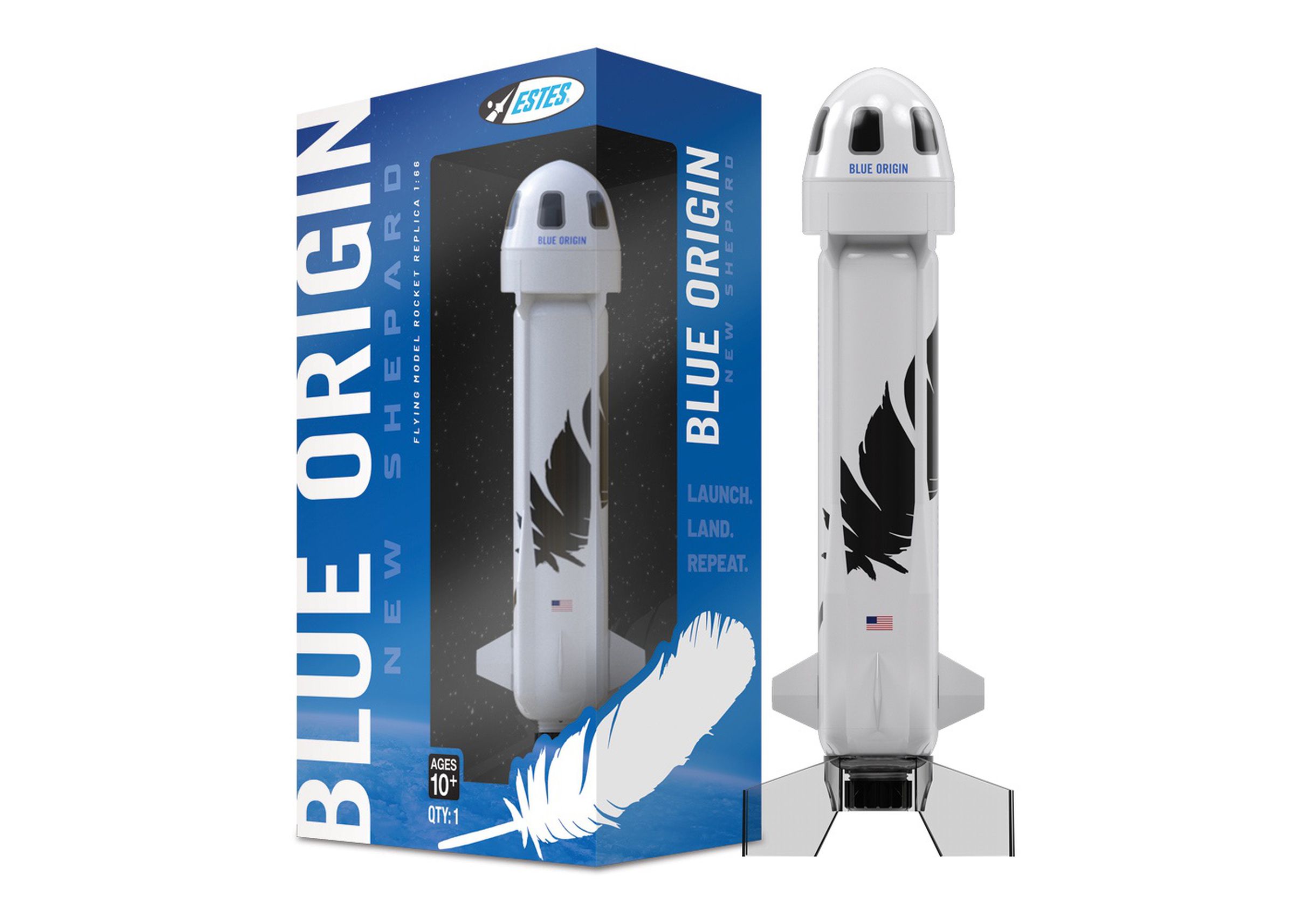 The Blue Origin New Shephard rocket model: yours for $69.99.