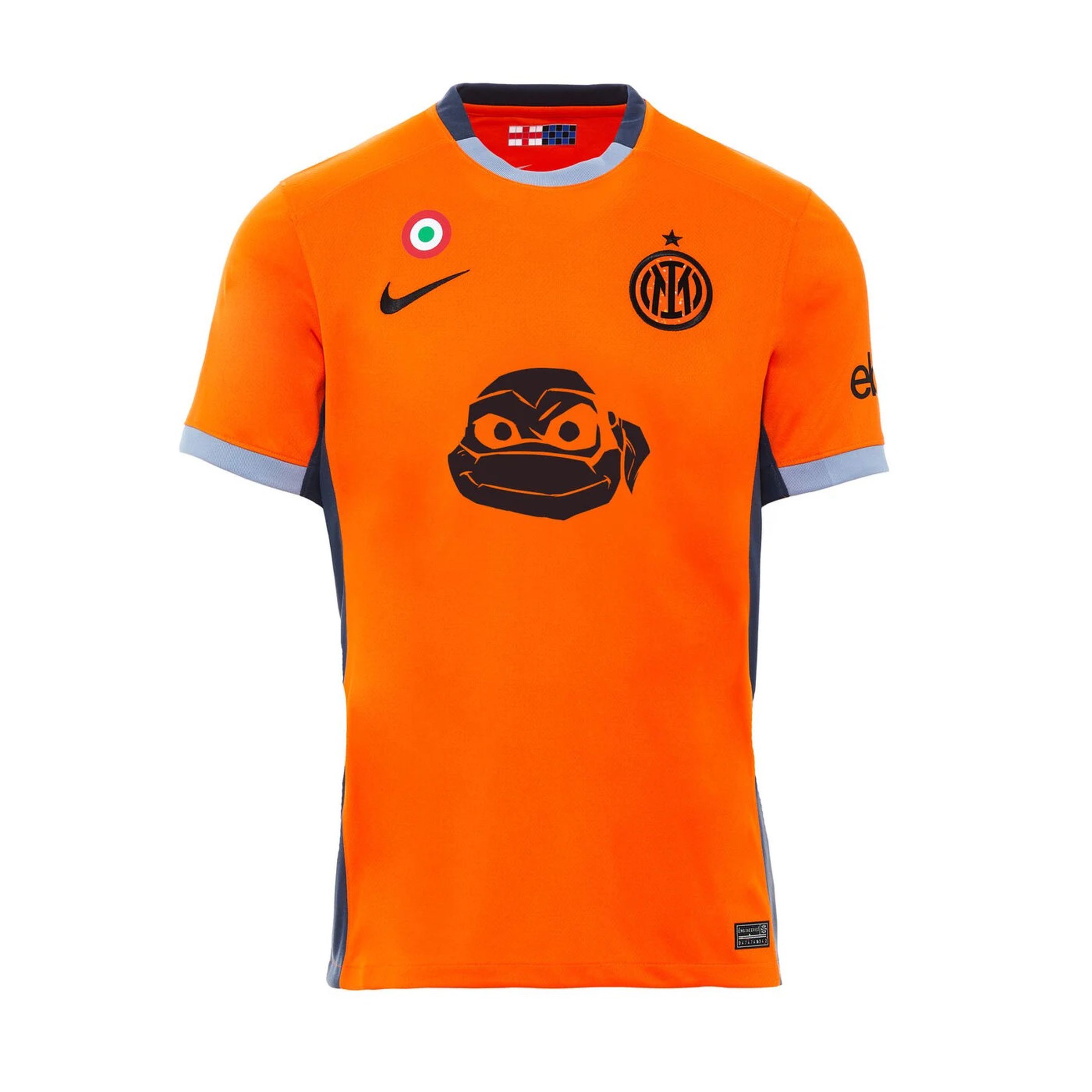 An Inter Milan soccer jersey with a Ninja Turtle on it.